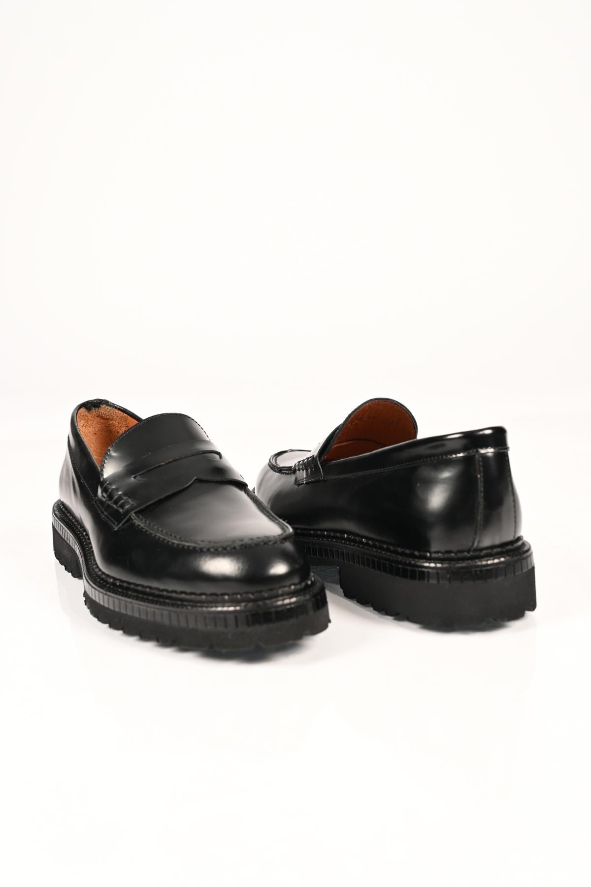 Bestello Bağcıksız  Eva Taban Hakiki Deri Loafer 174-802 Erkek Ayakkabı174-802_SIYAH ACMA_40Loafer