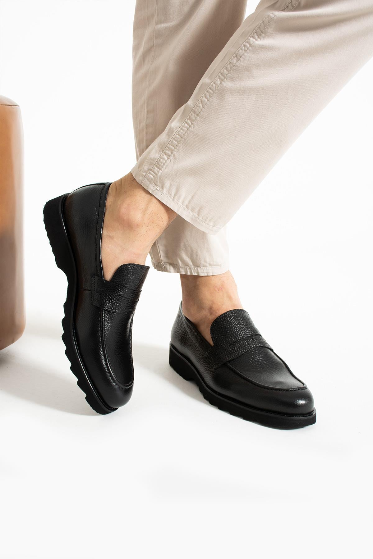 Bestello Bağcıksız Eva Taban Loafer 331-80084 Erkek Ayakkabı331-80084_SIYAH_39Loafer