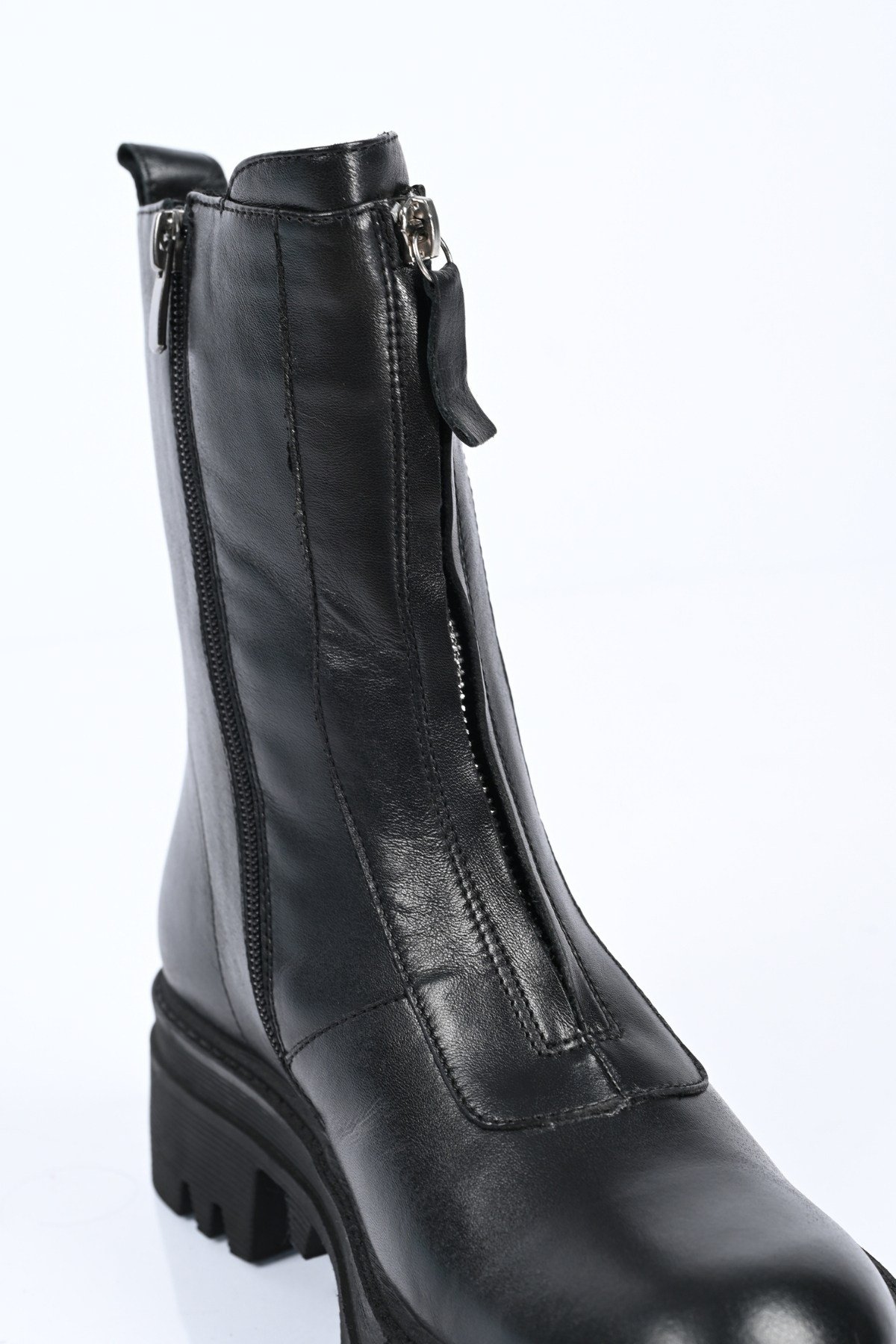 Bestello Bağcıksız Fermuarlı Hakiki Deri Casual Bot 336-0202 Kadın Bot336-0202_SIYAH_36Casual Boots