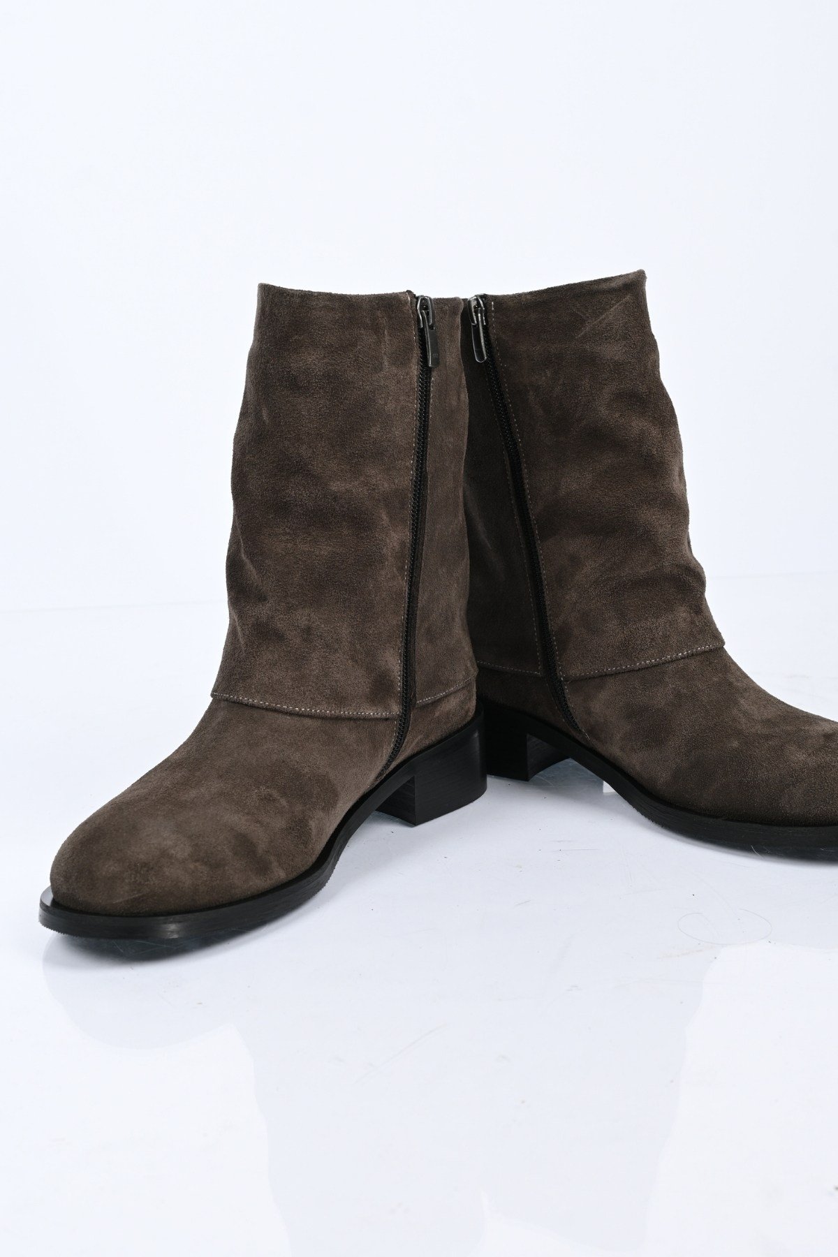 Bestello Bağcıksız Fermuarlı Hakiki Deri Casual Bot 340-5203 Kadın Bot340-5203_ANTRSTSUET_36Casual Boots