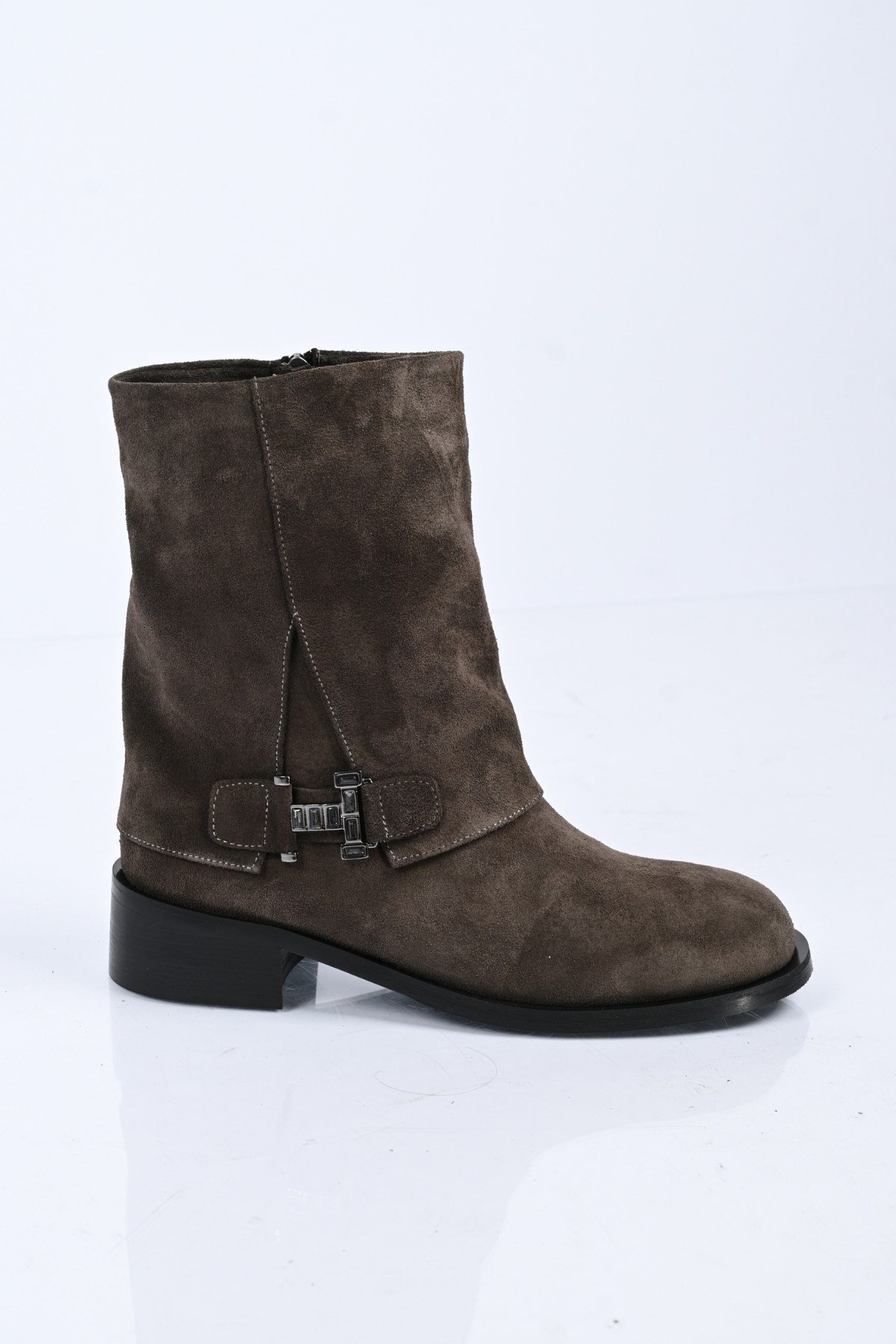 Bestello Bağcıksız Fermuarlı Hakiki Deri Casual Bot 340-5203 Kadın Bot340-5203_ANTRSTSUET_36Casual Boots