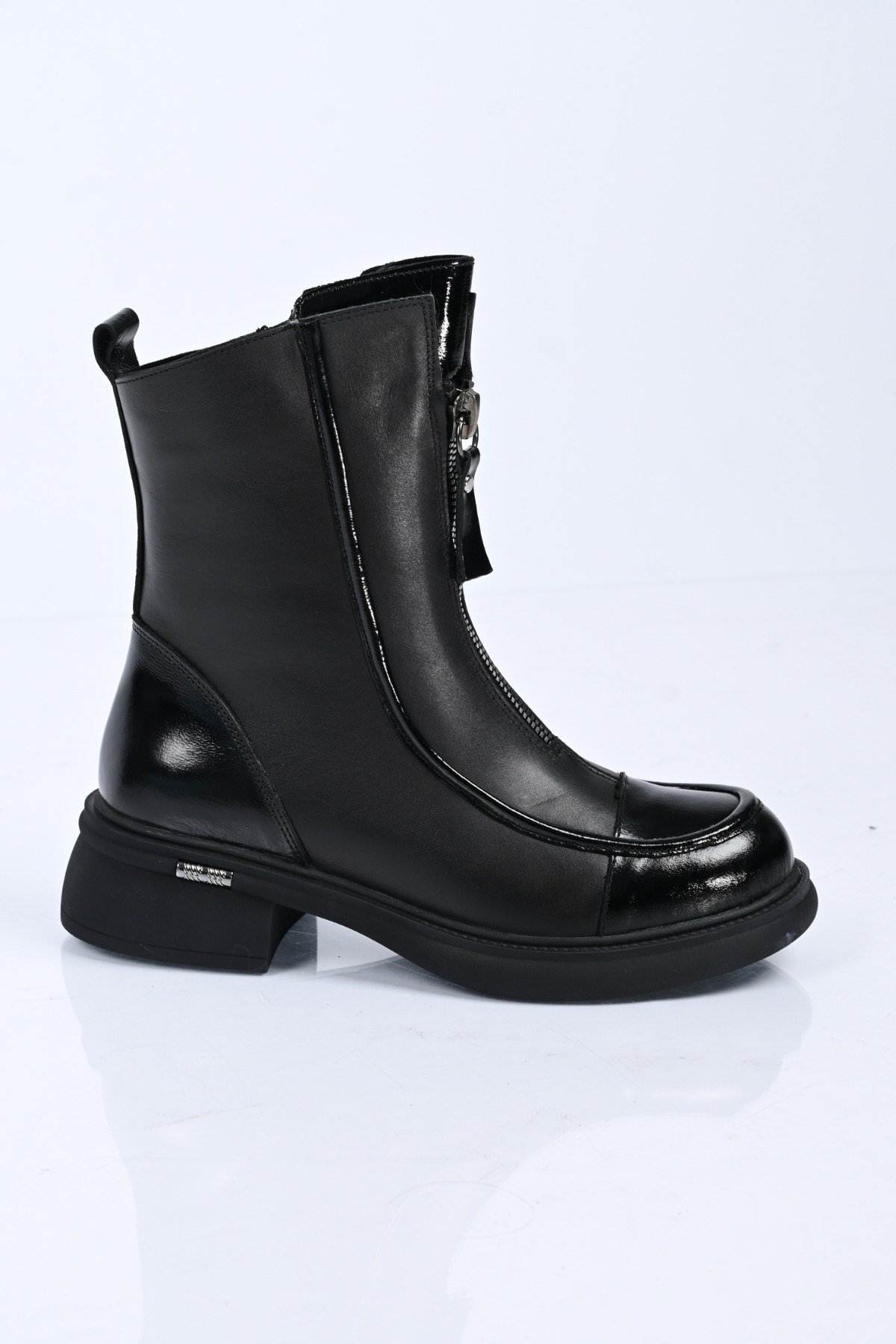 Bestello Bağcıksız Fermuarlı Hakiki Deri Casual Bot 347-7616 Kadın Bot347-7616_SIYAH_36Casual Boots