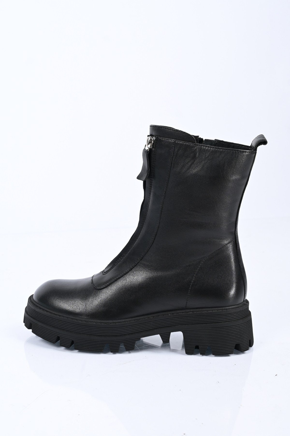 Bestello Bağcıksız Fermuarlı Hakiki Deri Casual Bot 336-0202 Kadın Bot336-0202_SIYAH_36Casual Boots