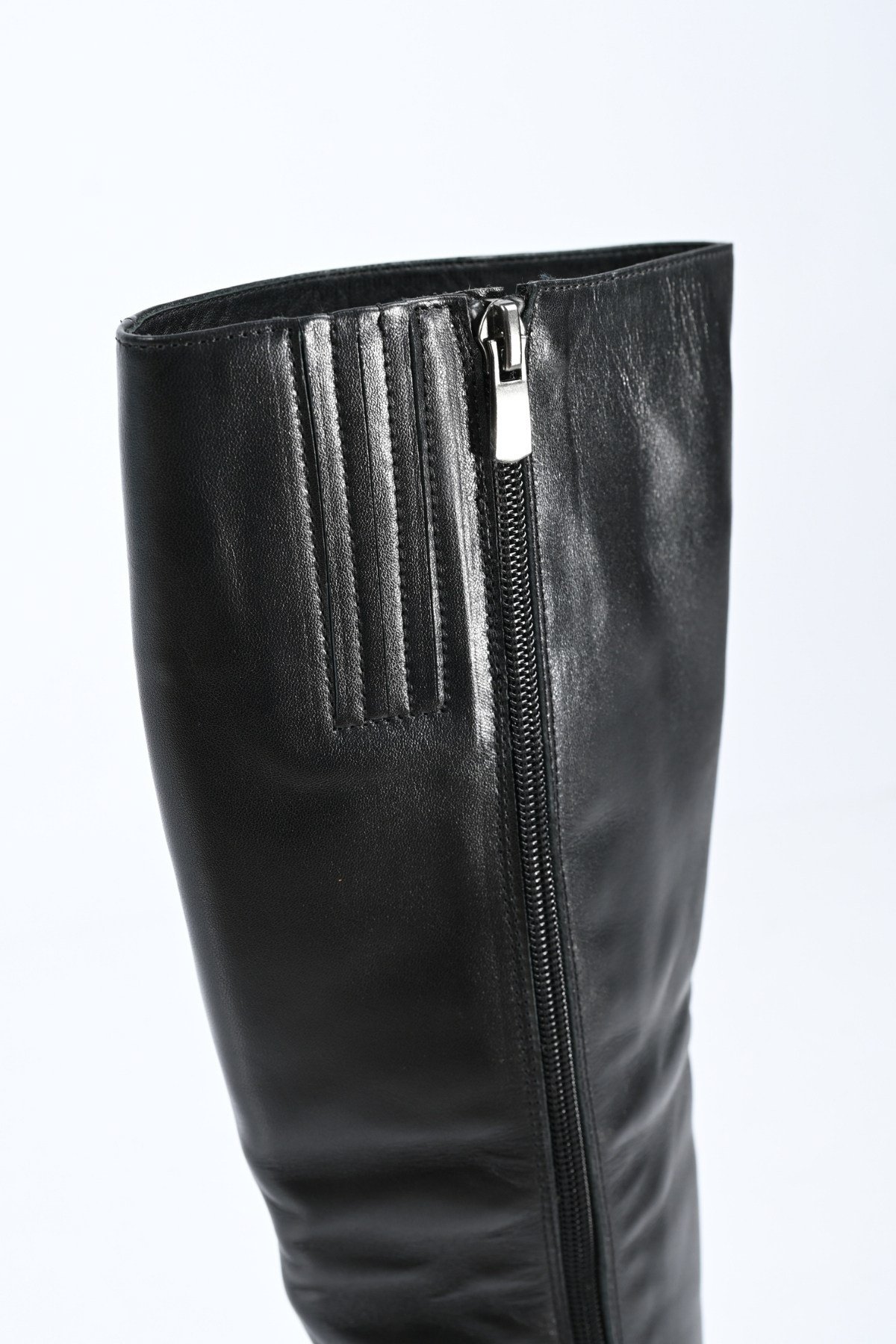 Bestello Bağcıksız Fermuarlı Hakiki Deri Çizme 336-0209 Kadın Çizme336-0209_SIYAH_36High Boots