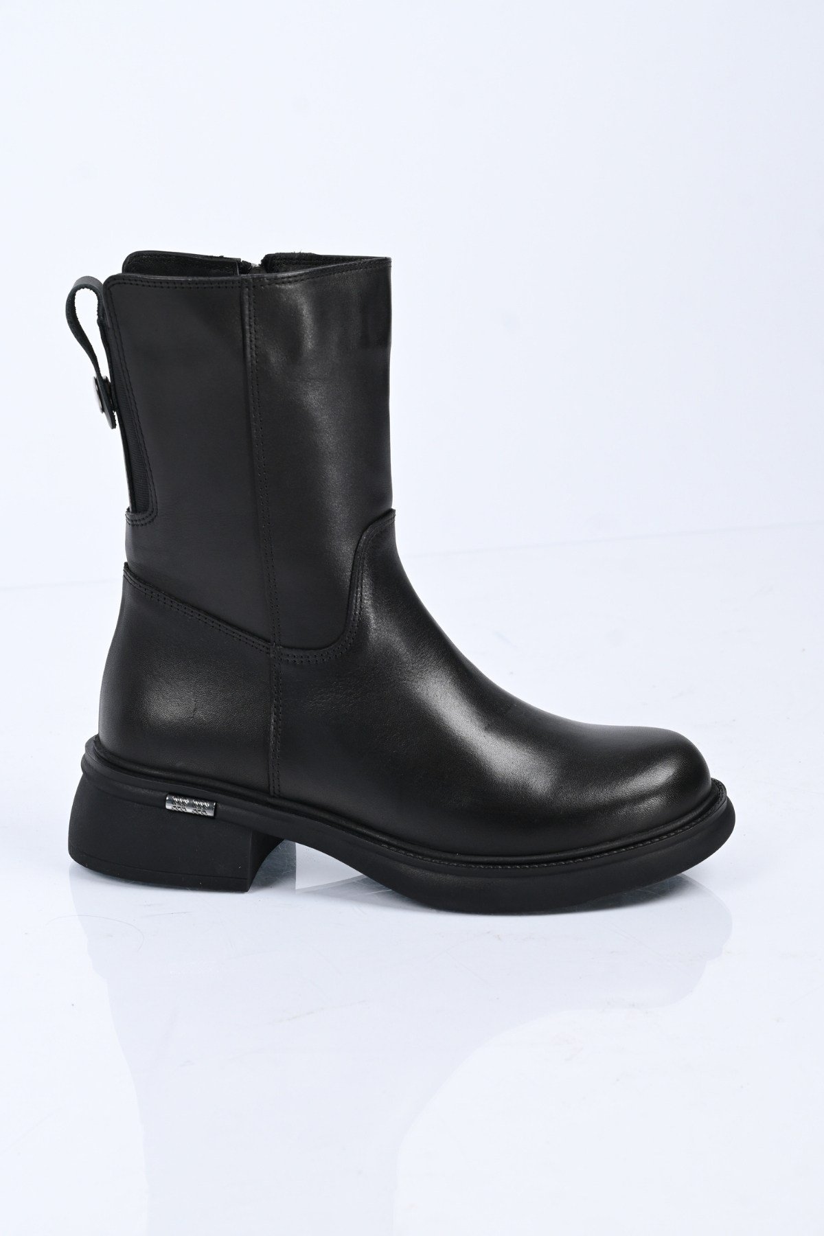 Bestello Bağcıksız Fermuarlı Hakiki Deri Casual Bot 347-7614 Kadın Bot347-7614_SIYAH_36Casual Boots