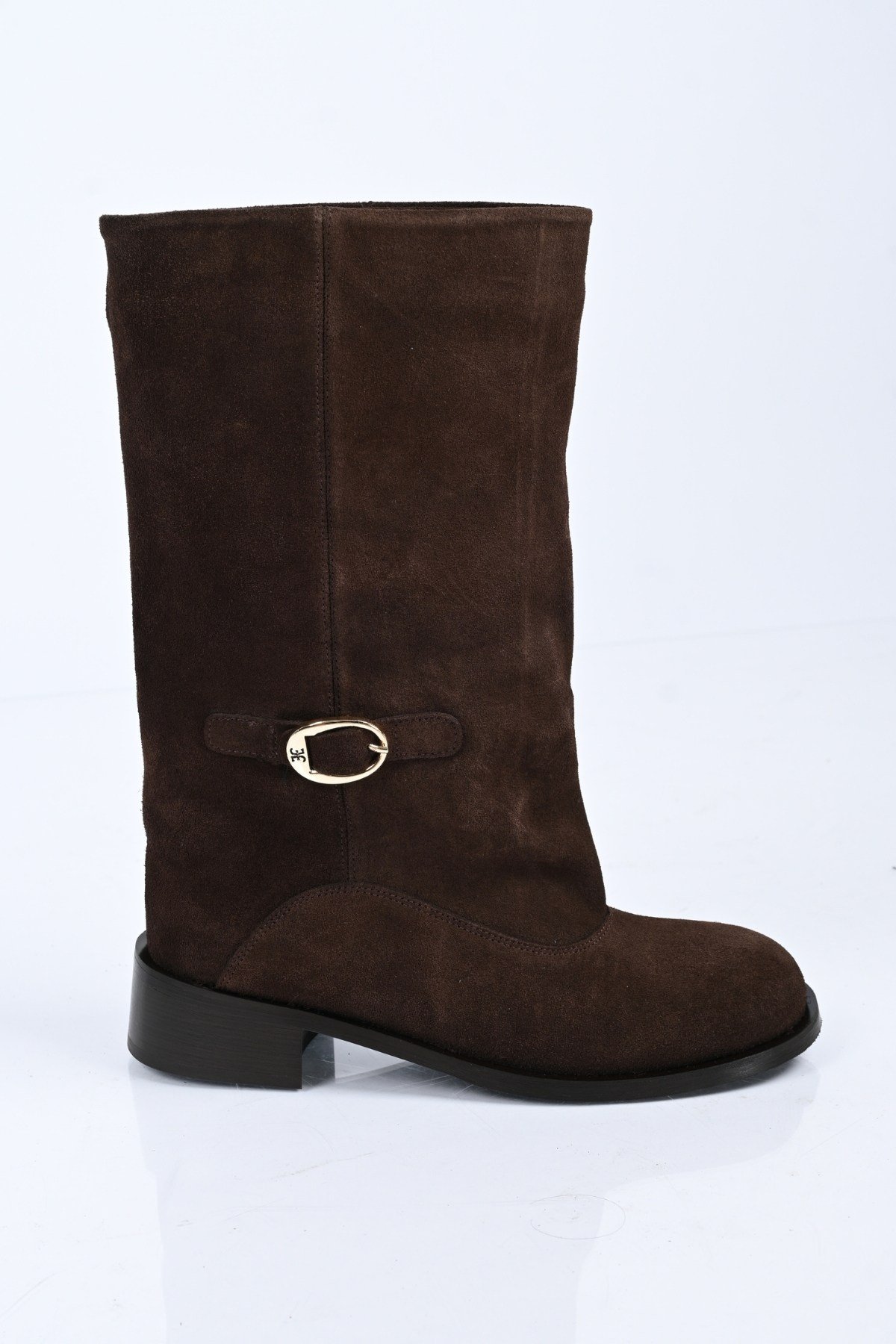 Bestello Bağcıksız Fermuarsız Hakiki Deri Geniş Konç Bot 340-5202 Kadın Bot340-5202_KAHVE SUET_36Casual Boots