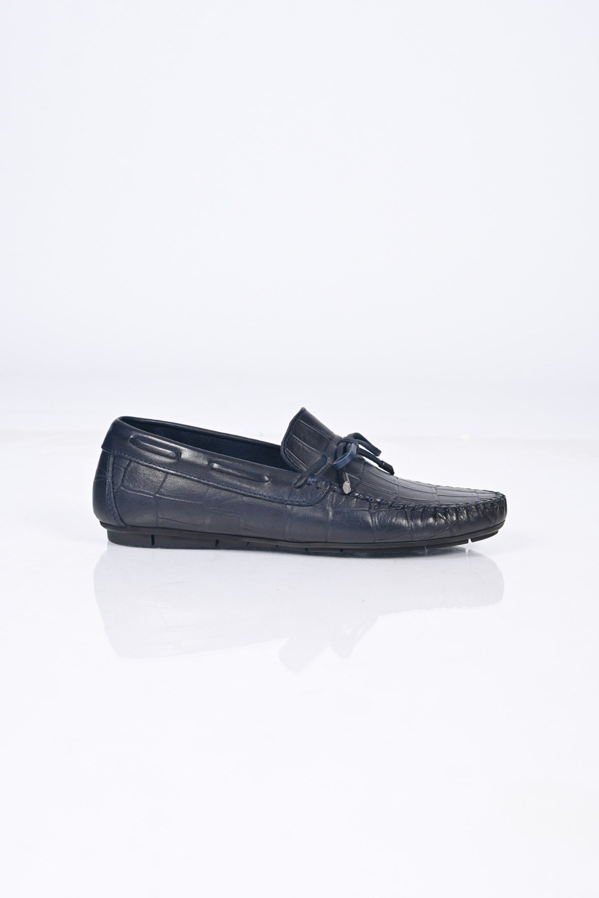Bestello Bağcıksız Fiyonklu Poliüretan Taban Hakiki Deri Loafer 028-2068-26Y Erkek Ayakkabı028-2068-26Y_LACI KROKO_39Loafer