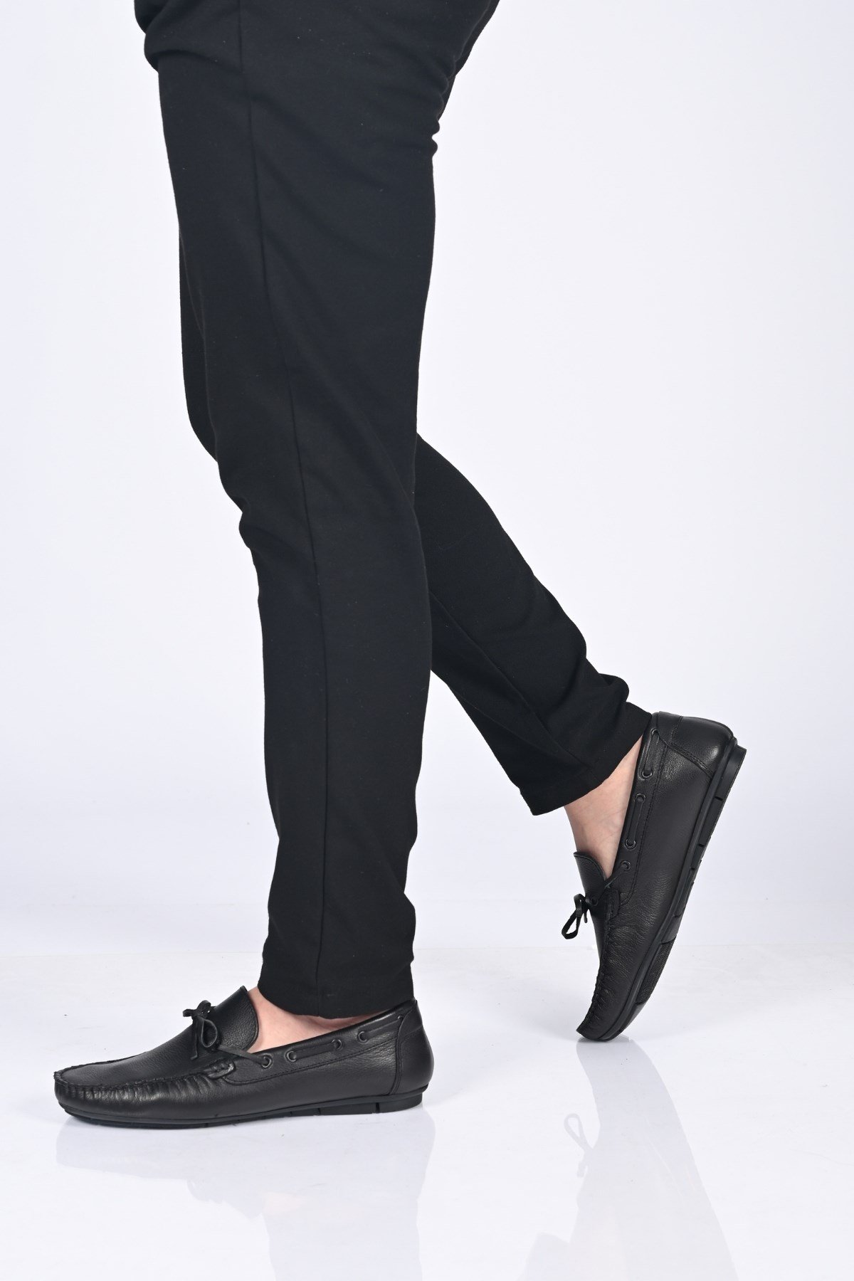 Bestello Bağcıksız Fiyonklu Poliüretan Taban Hakiki Deri Loafer 028-2088-26Y Erkek Ayakkabı028-2088-26Y_SIYAH FLOT_39Loafer