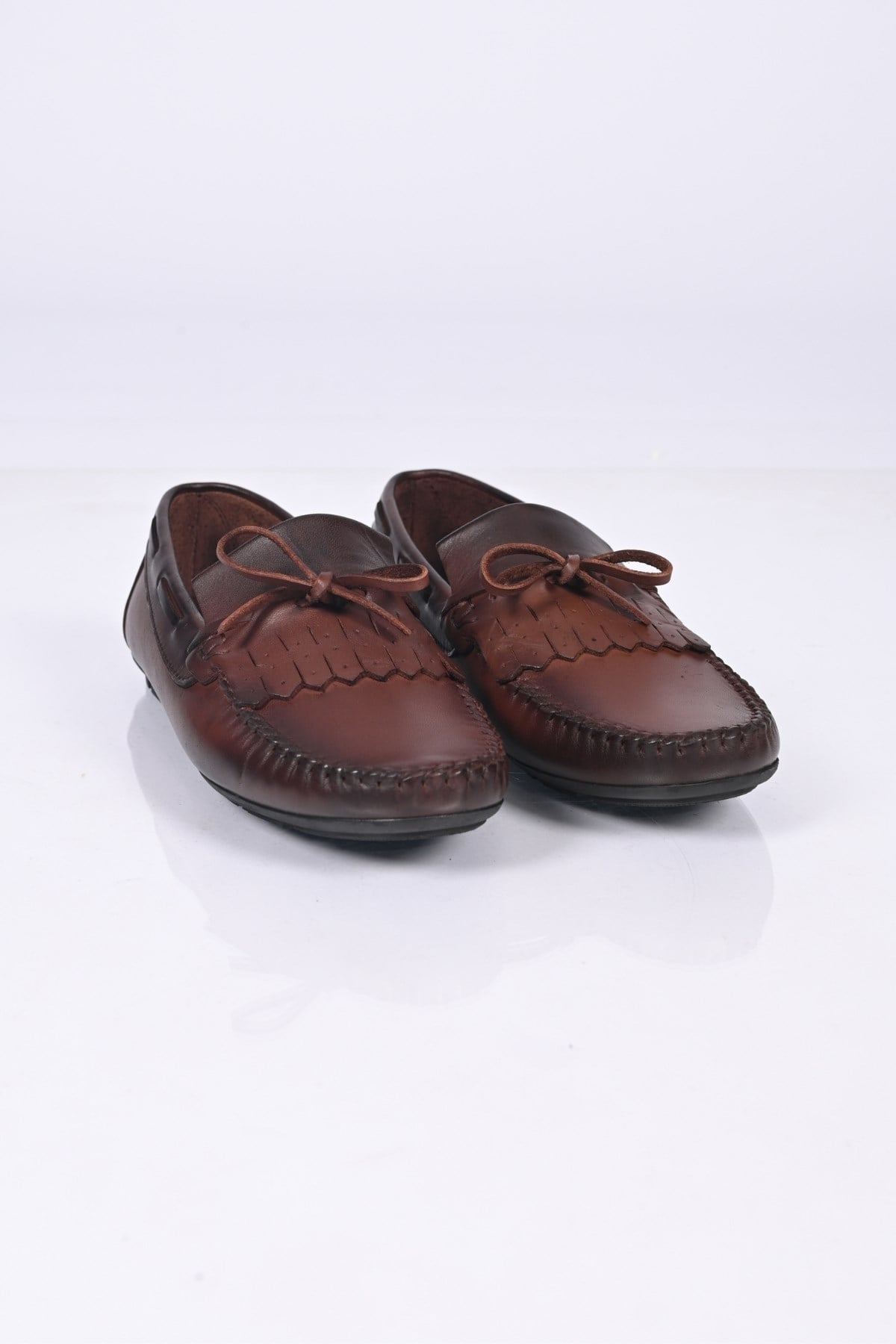 Bestello Bağcıksız Fiyonklu Poliüretan Taban Hakiki Deri Loafer 028-2060-26Y Erkek Ayakkabı028-2060-26Y_KAHVE_39Loafer