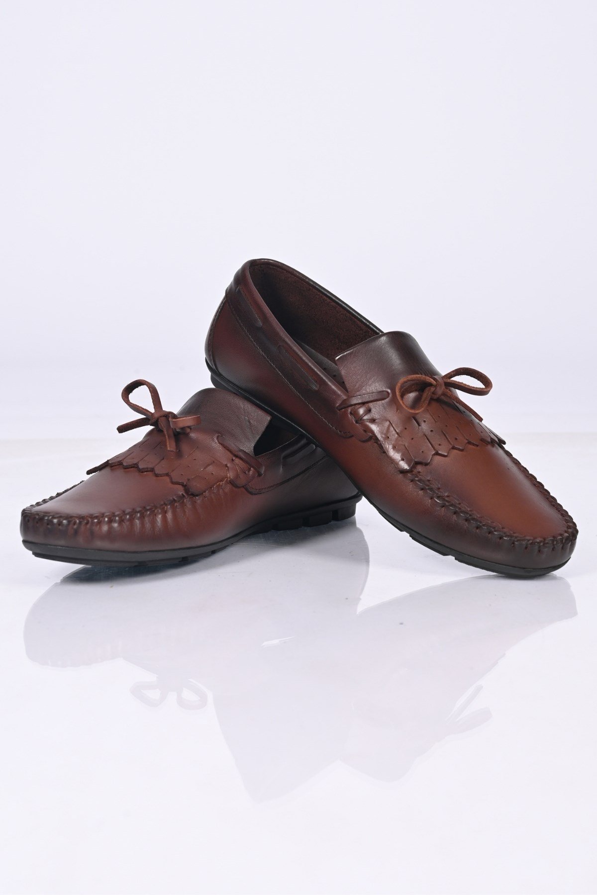 Bestello Bağcıksız Fiyonklu Poliüretan Taban Hakiki Deri Loafer 028-2060-26Y Erkek Ayakkabı028-2060-26Y_KAHVE_39Loafer