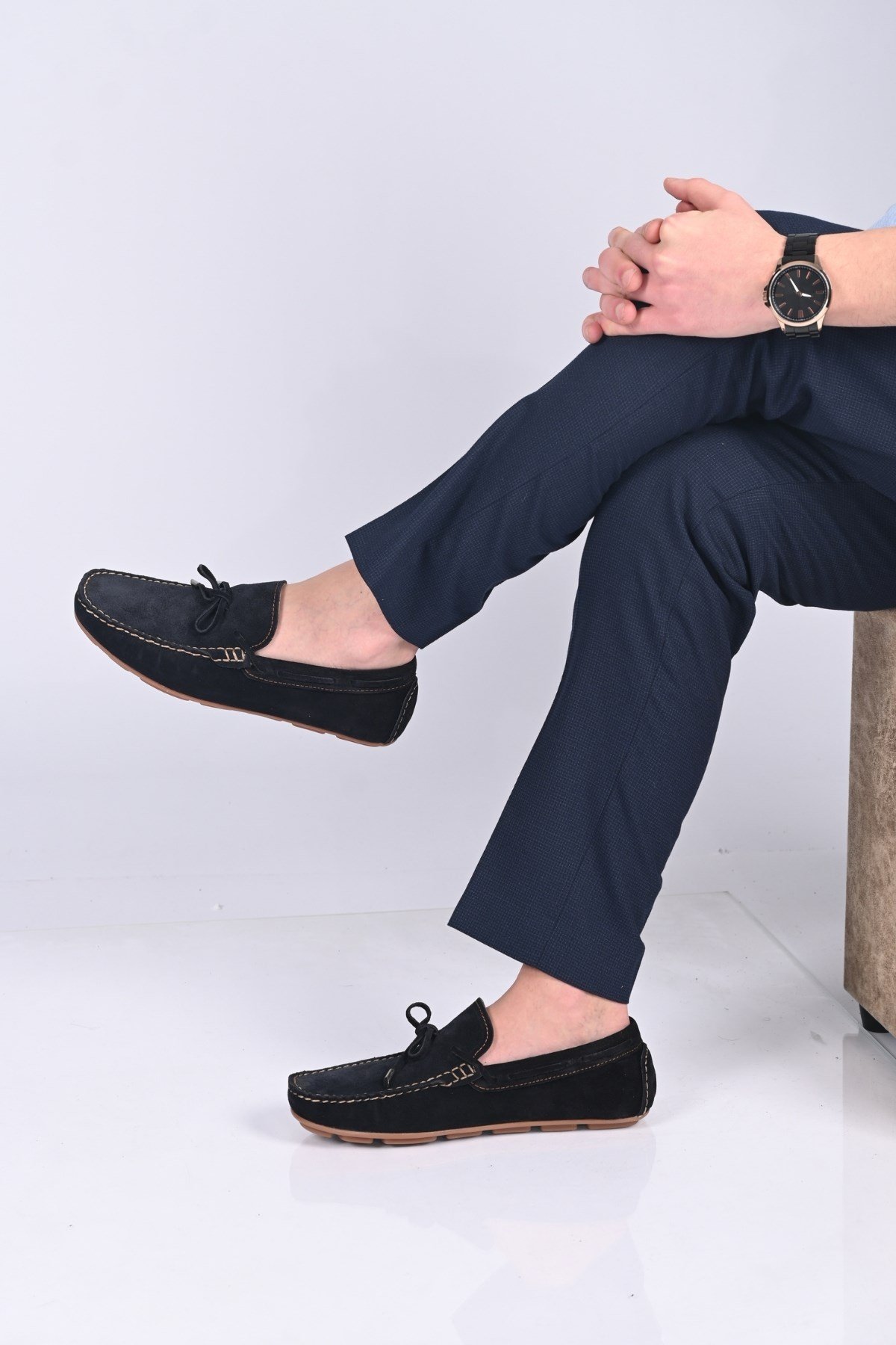 Bestello Bağcıksız Fiyonklu Poliüretan Taban Hakiki Deri Loafer 028-1041 Erkek Ayakkabı028-1041_LACI SUET_40Loafer