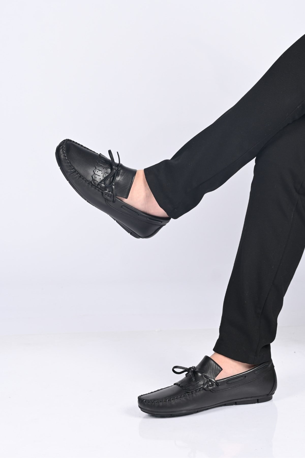 Bestello Bağcıksız Fiyonklu Poliüretan Taban Hakiki Deri Loafer 028-2060-26Y Erkek Ayakkabı028-2060-26Y_SIYAH_39Loafer