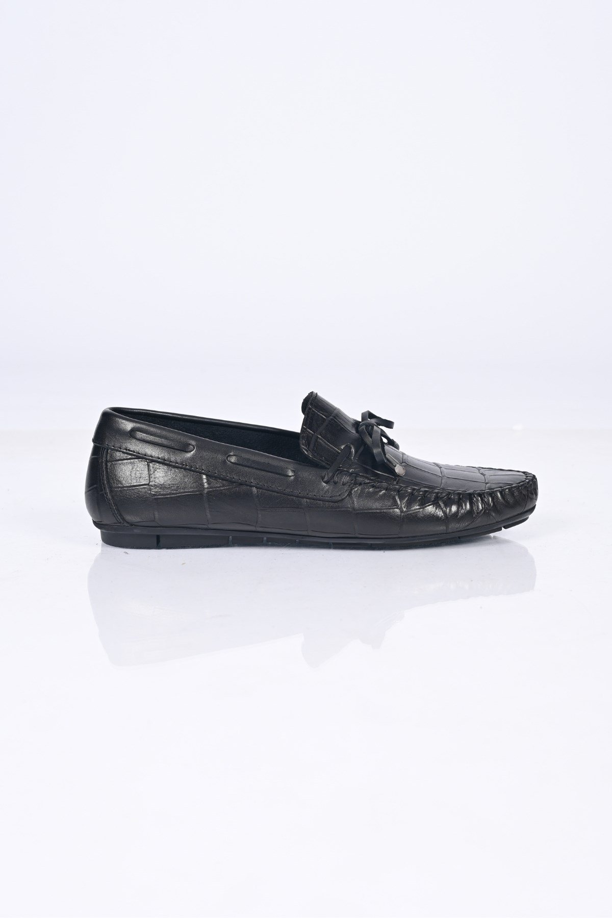 Bestello Bağcıksız Fiyonklu Poliüretan Taban Hakiki Deri Loafer 028-2068-26Y Erkek Ayakkabı028-2068-26Y_SIYAH KROK_39Loafer