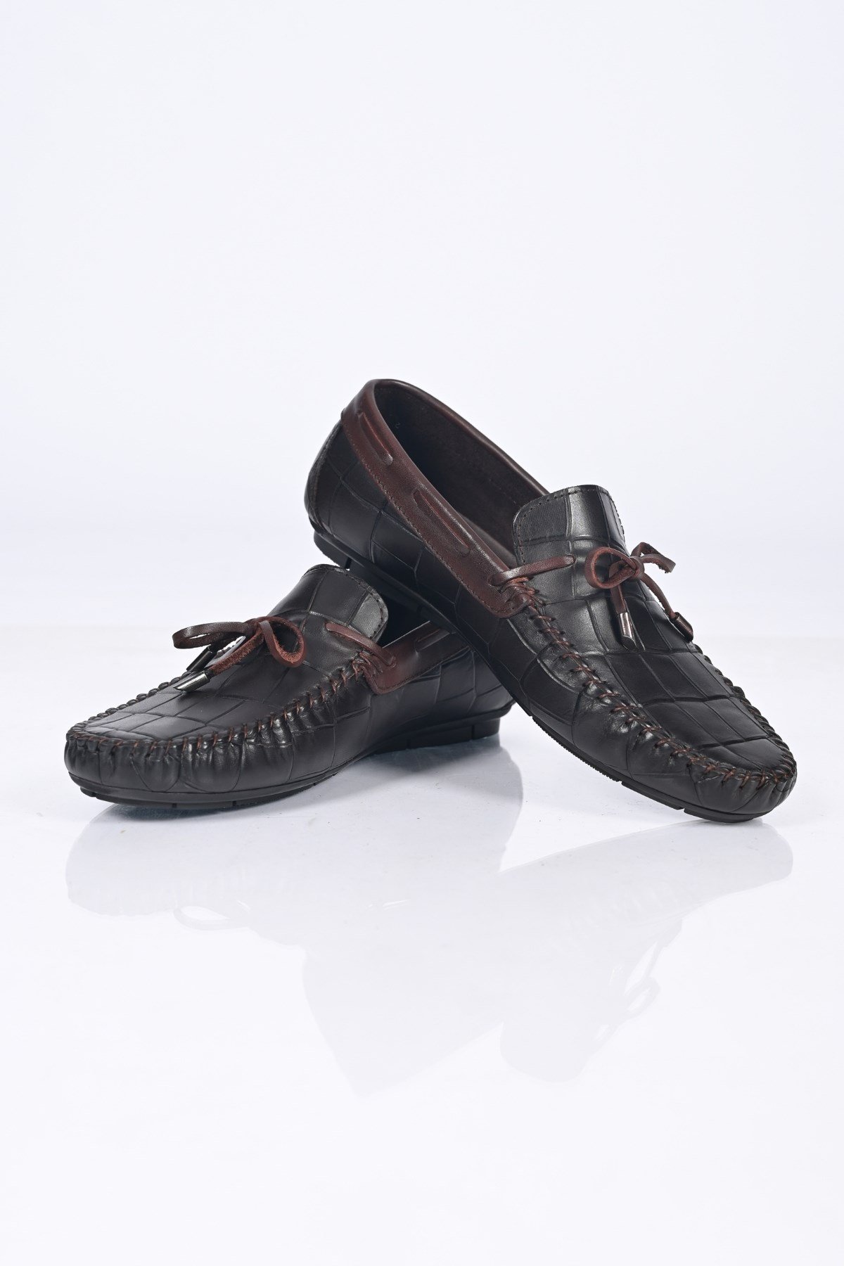 Bestello Bağcıksız Fiyonklu Poliüretan Taban Hakiki Deri Loafer 028-2068-26Y Erkek Ayakkabı028-2068-26Y_KAHVE KROK_39Loafer