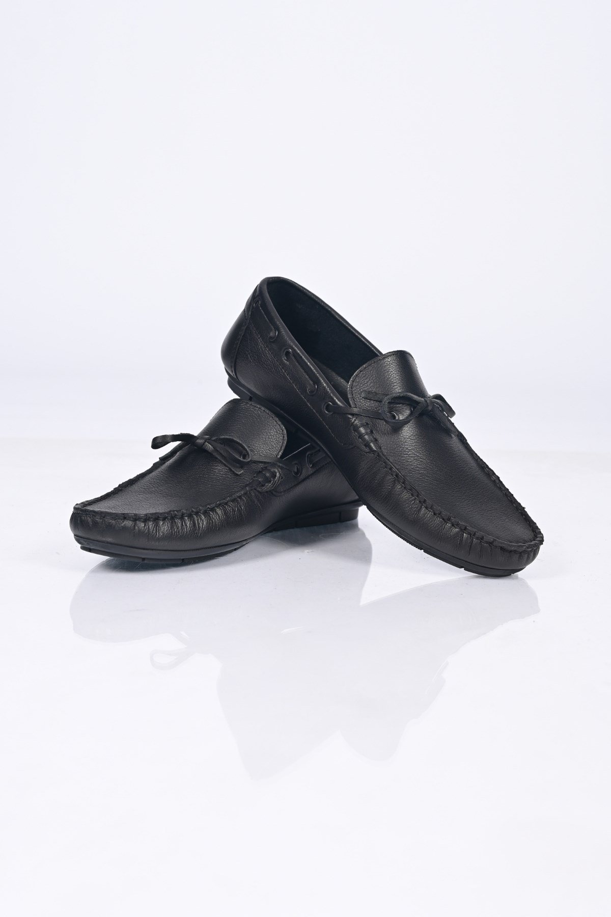 Bestello Bağcıksız Fiyonklu Poliüretan Taban Hakiki Deri Loafer 028-2088-26Y Erkek Ayakkabı028-2088-26Y_SIYAH FLOT_39Loafer
