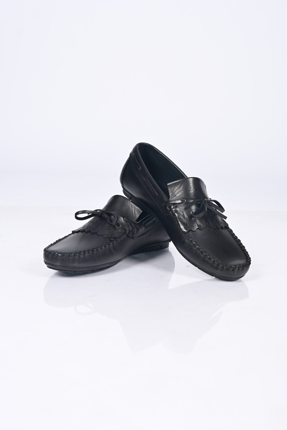 Bestello Bağcıksız Fiyonklu Poliüretan Taban Hakiki Deri Loafer 028-2060-26Y Erkek Ayakkabı028-2060-26Y_SIYAH_39Loafer