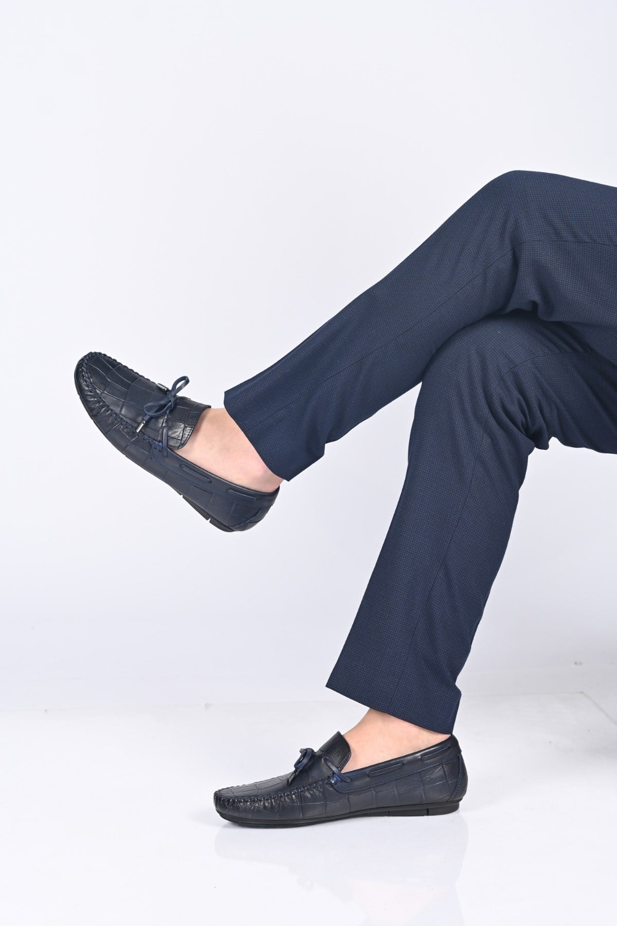 Bestello Bağcıksız Fiyonklu Poliüretan Taban Hakiki Deri Loafer 028-2068-26Y Erkek Ayakkabı028-2068-26Y_LACI KROKO_39Loafer