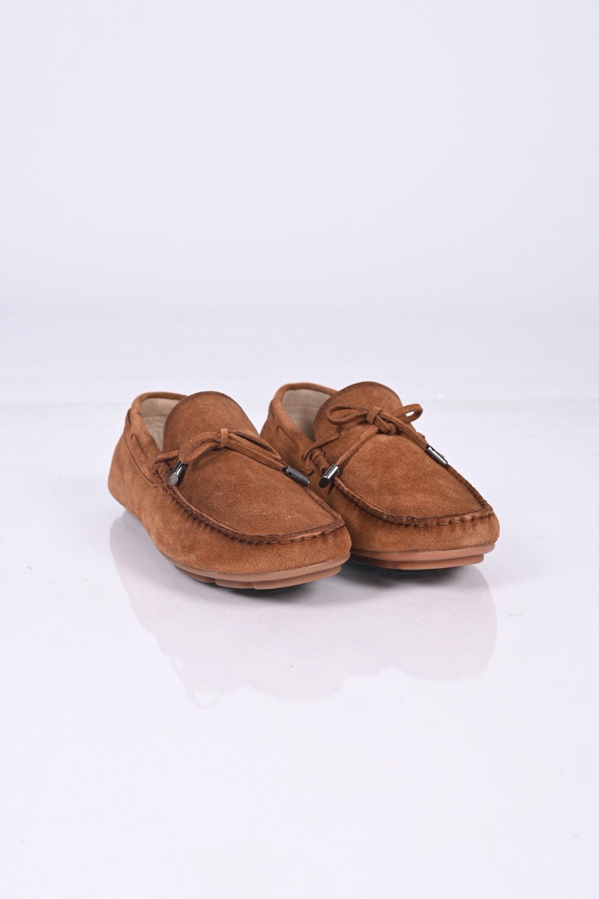 Bestello Bağcıksız Fiyonklu Poliüretan Taban Hakiki Deri Loafer 028-1041 Erkek Ayakkabı028-1041_TABA SUET_40Loafer