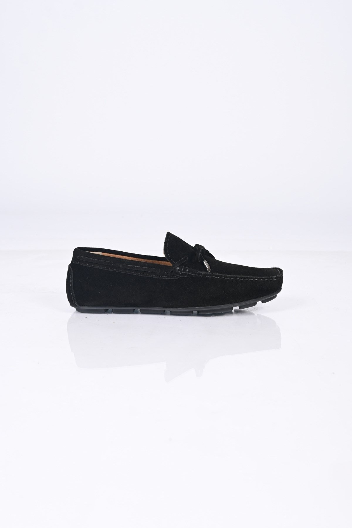 Bestello Bağcıksız Fiyonklu Poliüretan Taban Hakiki Deri Loafer 028-1041 Erkek Ayakkabı028-1041_SIYAH SUET_40Loafer