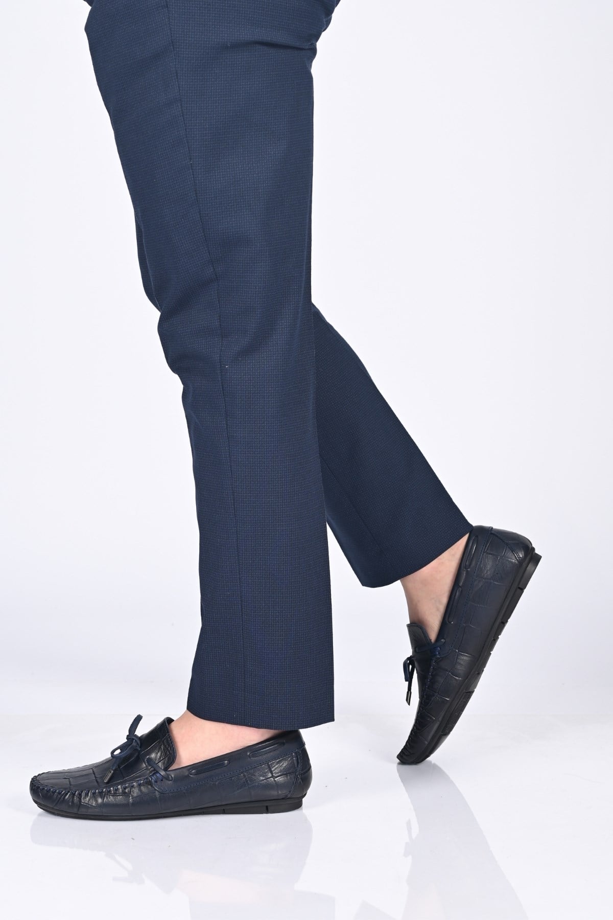 Bestello Bağcıksız Fiyonklu Poliüretan Taban Hakiki Deri Loafer 028-2068-26Y Erkek Ayakkabı028-2068-26Y_LACI KROKO_39Loafer