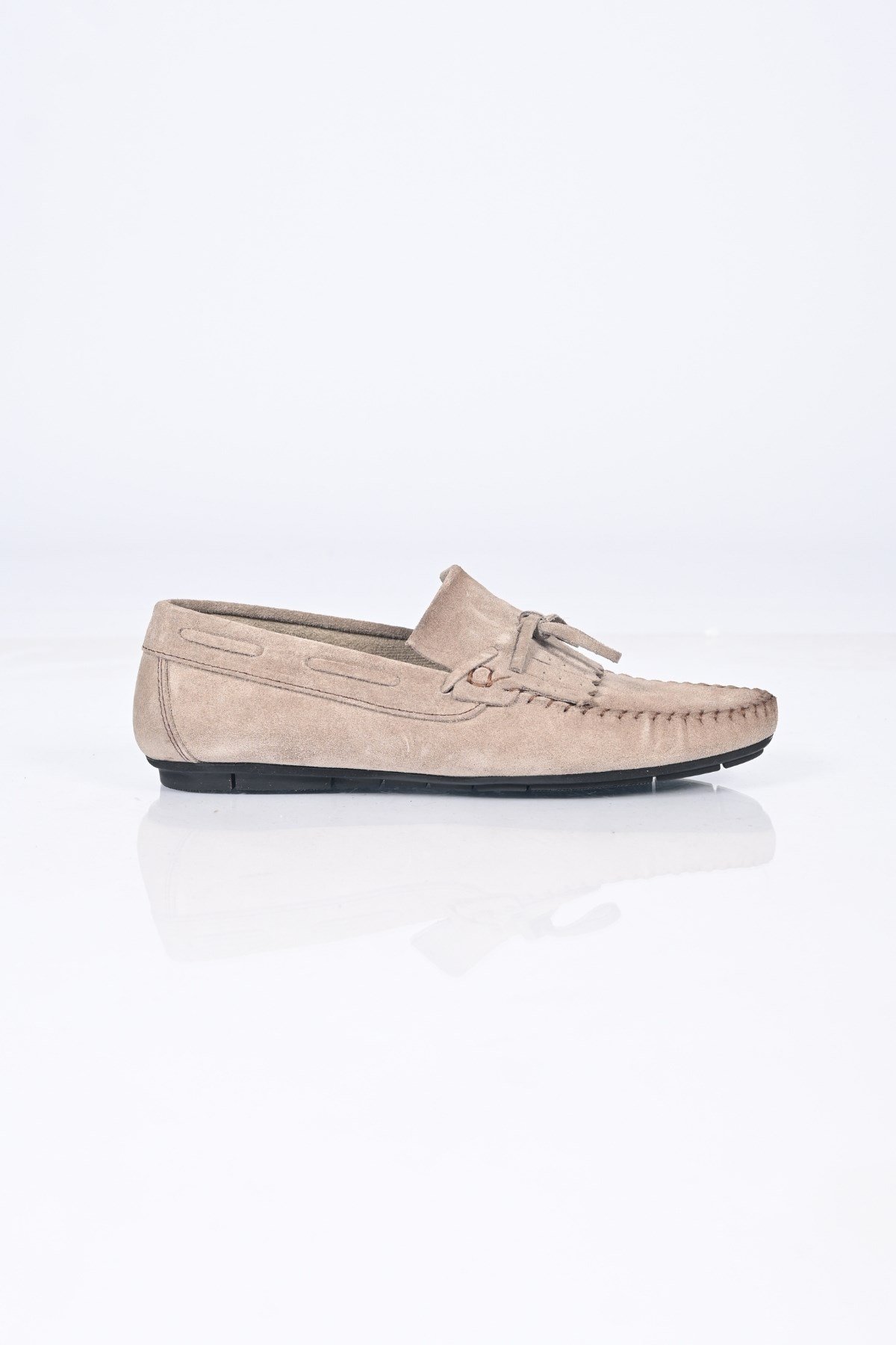 Bestello Bağcıksız Fiyonklu Poliüretan Taban Hakiki Deri Loafer 028-2065 Erkek Ayakkabı028-2065_VIZON SUET_39Loafer