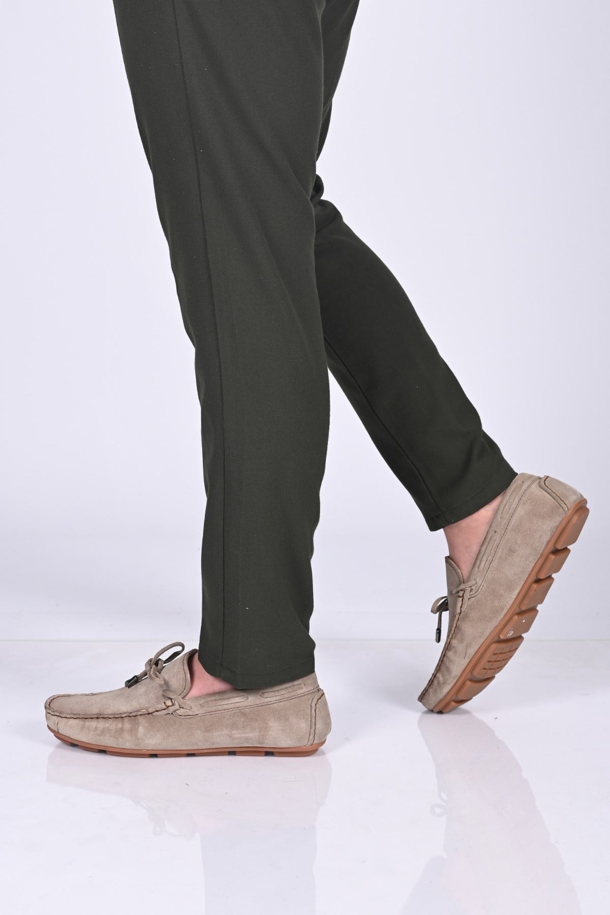 Bestello Bağcıksız Fiyonklu Poliüretan Taban Hakiki Deri Loafer 028-1041 Erkek Ayakkabı028-1041_VIZON SUET_40Loafer