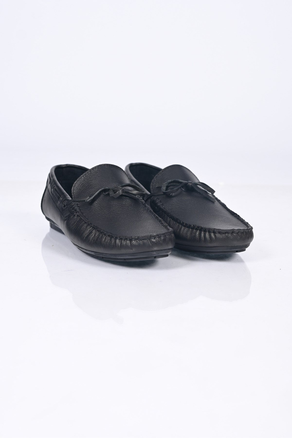 Bestello Bağcıksız Fiyonklu Poliüretan Taban Hakiki Deri Loafer 028-2088-26Y Erkek Ayakkabı028-2088-26Y_SIYAH FLOT_39Loafer