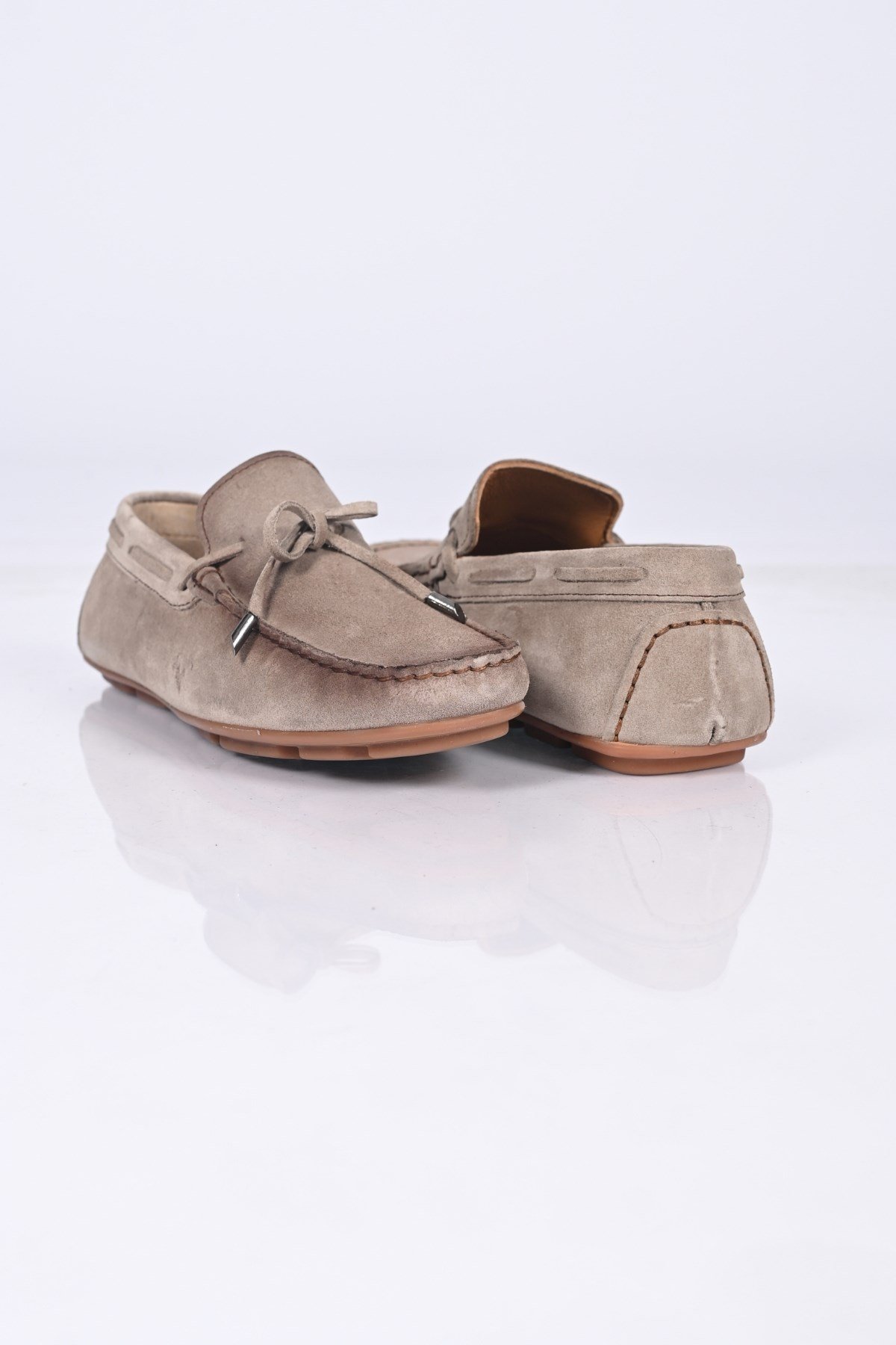 Bestello Bağcıksız Fiyonklu Poliüretan Taban Hakiki Deri Loafer 028-1041 Erkek Ayakkabı028-1041_VIZON SUET_40Loafer
