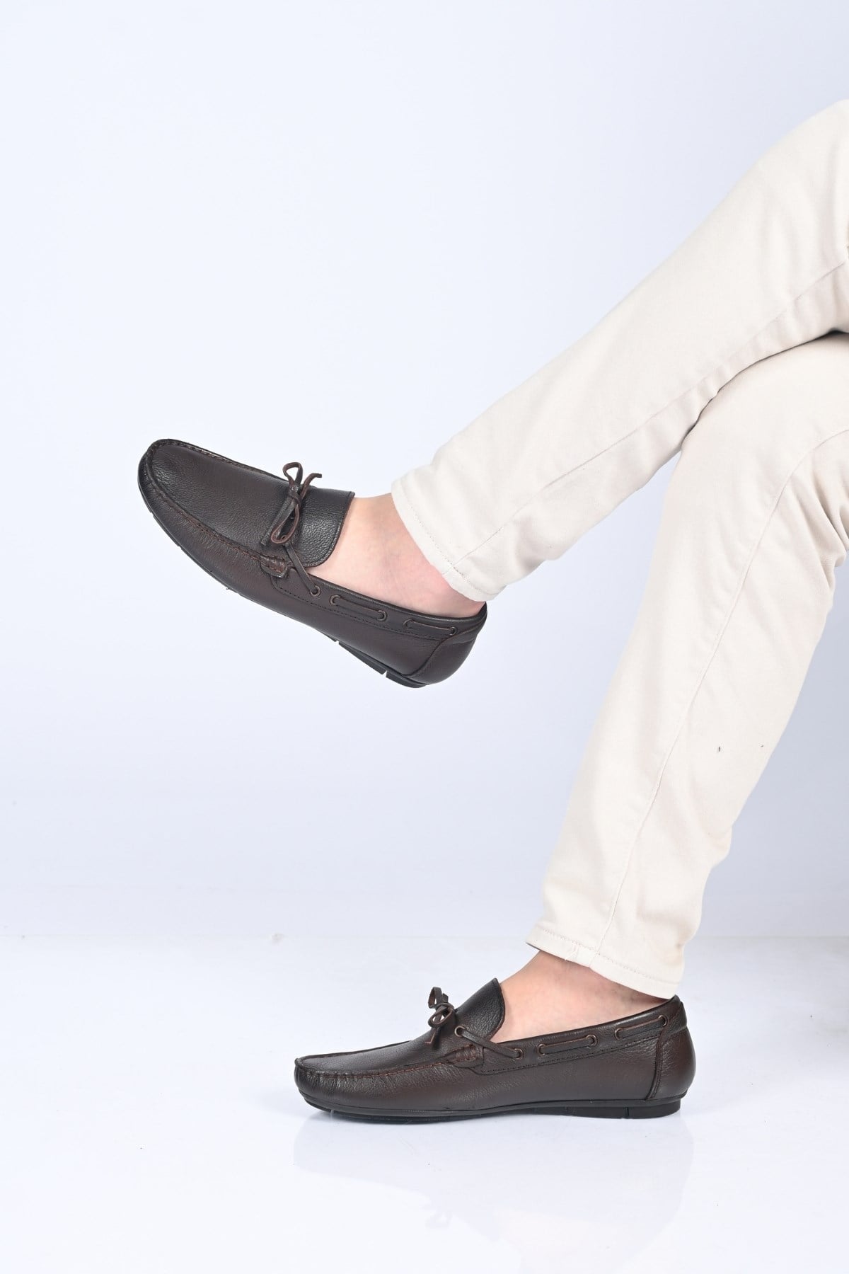 Bestello Bağcıksız Fiyonklu Poliüretan Taban Hakiki Deri Loafer 028-2088-26Y Erkek Ayakkabı028-2088-26Y_KAHVE FLOT_39Loafer