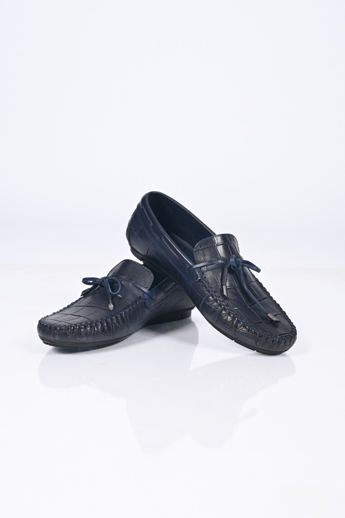 Bestello Bağcıksız Fiyonklu Poliüretan Taban Hakiki Deri Loafer 028-2068-26Y Erkek Ayakkabı028-2068-26Y_LACI KROKO_39Loafer