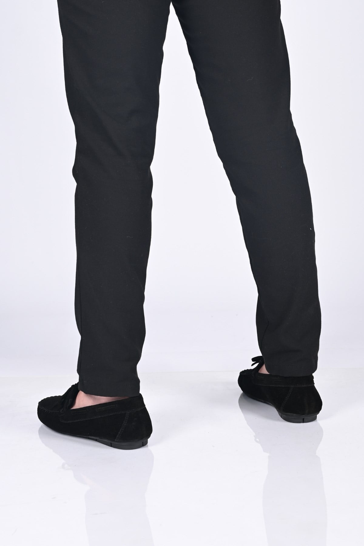 Bestello Bağcıksız Fiyonklu Poliüretan Taban Hakiki Deri Loafer 028-2065 Erkek Ayakkabı028-2065_SIYAH SUET_39Loafer
