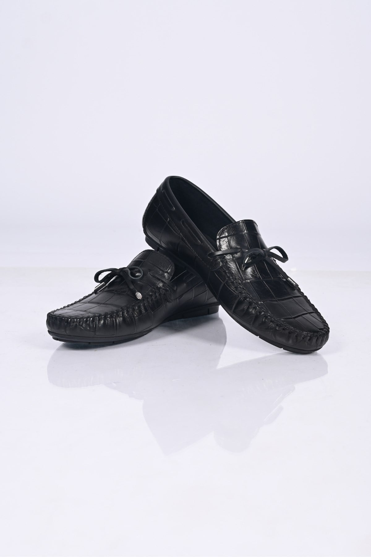 Bestello Bağcıksız Fiyonklu Poliüretan Taban Hakiki Deri Loafer 028-2068-26Y Erkek Ayakkabı028-2068-26Y_SIYAH KROK_39Loafer
