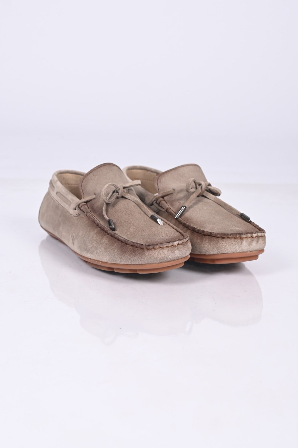 Bestello Bağcıksız Fiyonklu Poliüretan Taban Hakiki Deri Loafer 028-1041 Erkek Ayakkabı028-1041_VIZON SUET_40Loafer