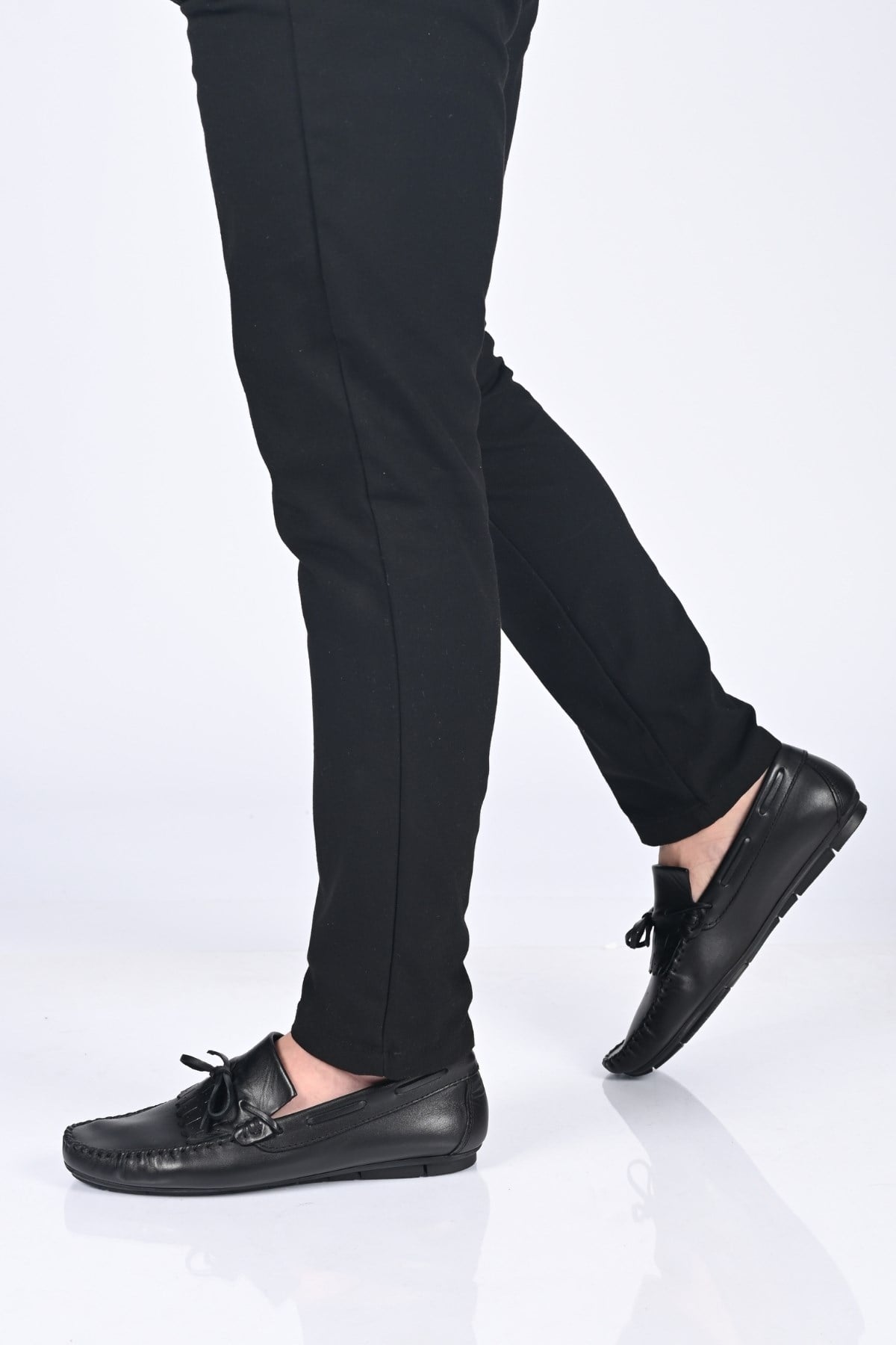 Bestello Bağcıksız Fiyonklu Poliüretan Taban Hakiki Deri Loafer 028-2060-26Y Erkek Ayakkabı028-2060-26Y_SIYAH_39Loafer