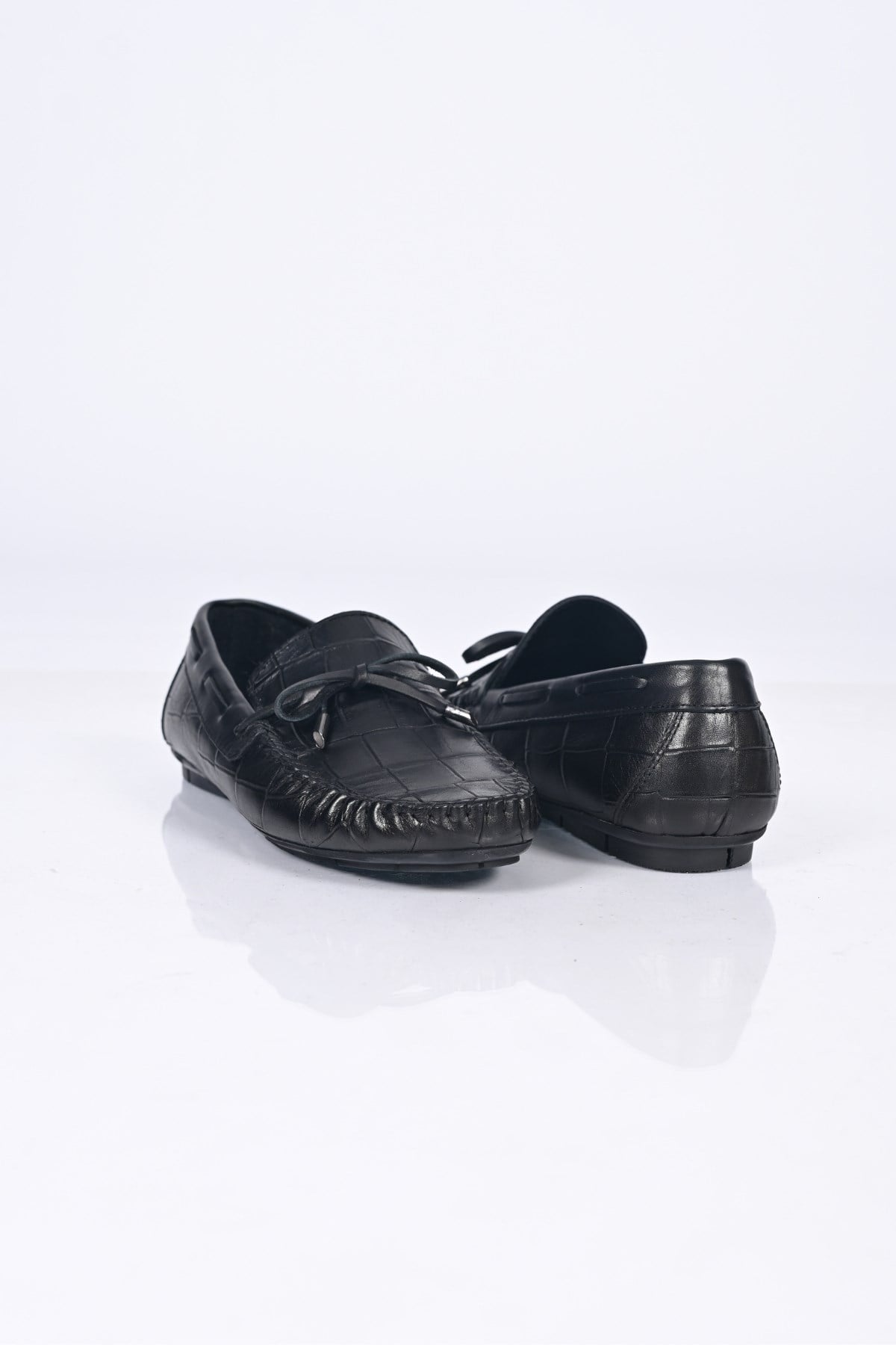 Bestello Bağcıksız Fiyonklu Poliüretan Taban Hakiki Deri Loafer 028-2068-26Y Erkek Ayakkabı028-2068-26Y_SIYAH KROK_39Loafer