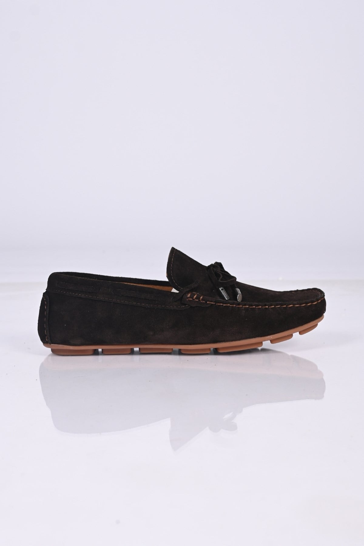 Bestello Bağcıksız Fiyonklu Poliüretan Taban Hakiki Deri Loafer 028-1041 Erkek Ayakkabı028-1041_KAHVE SUET_40Loafer