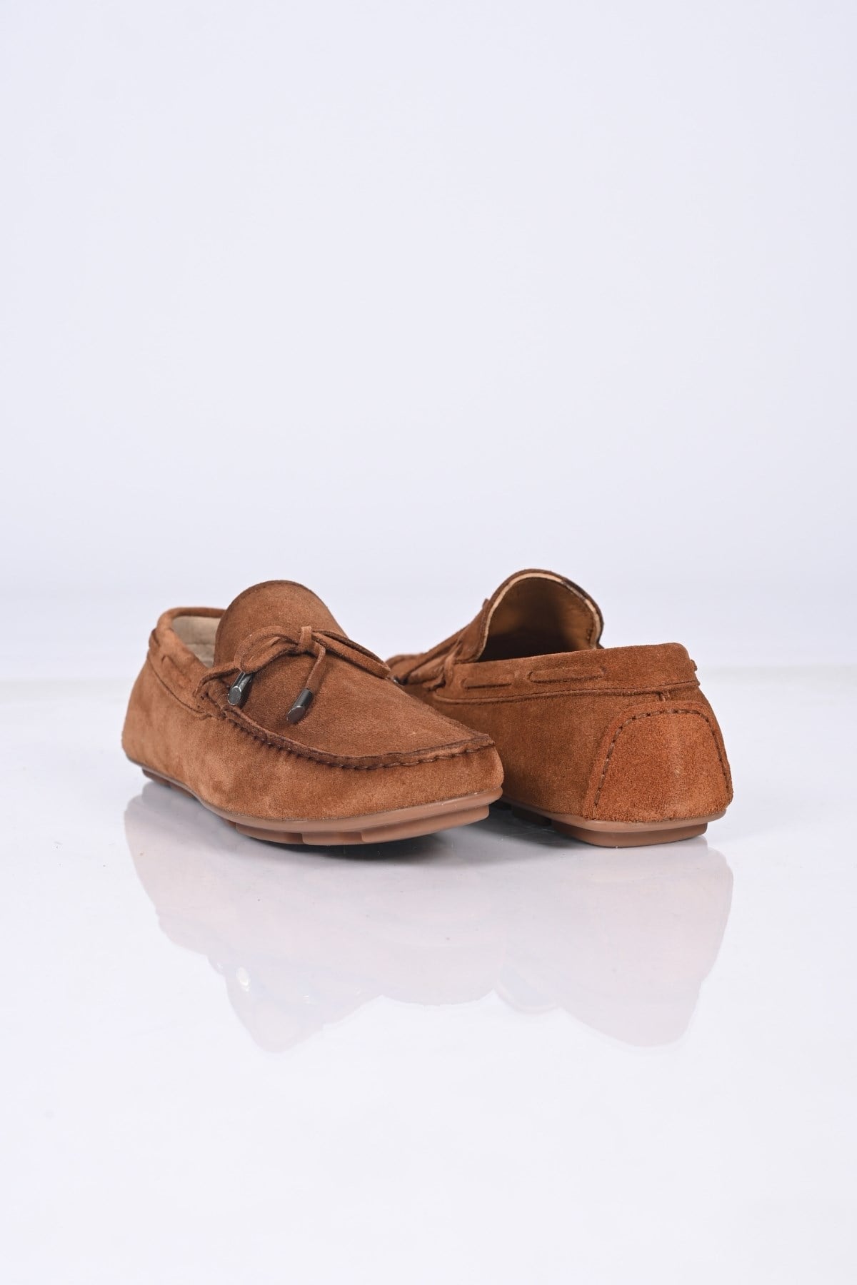 Bestello Bağcıksız Fiyonklu Poliüretan Taban Hakiki Deri Loafer 028-1041 Erkek Ayakkabı028-1041_TABA SUET_40Loafer