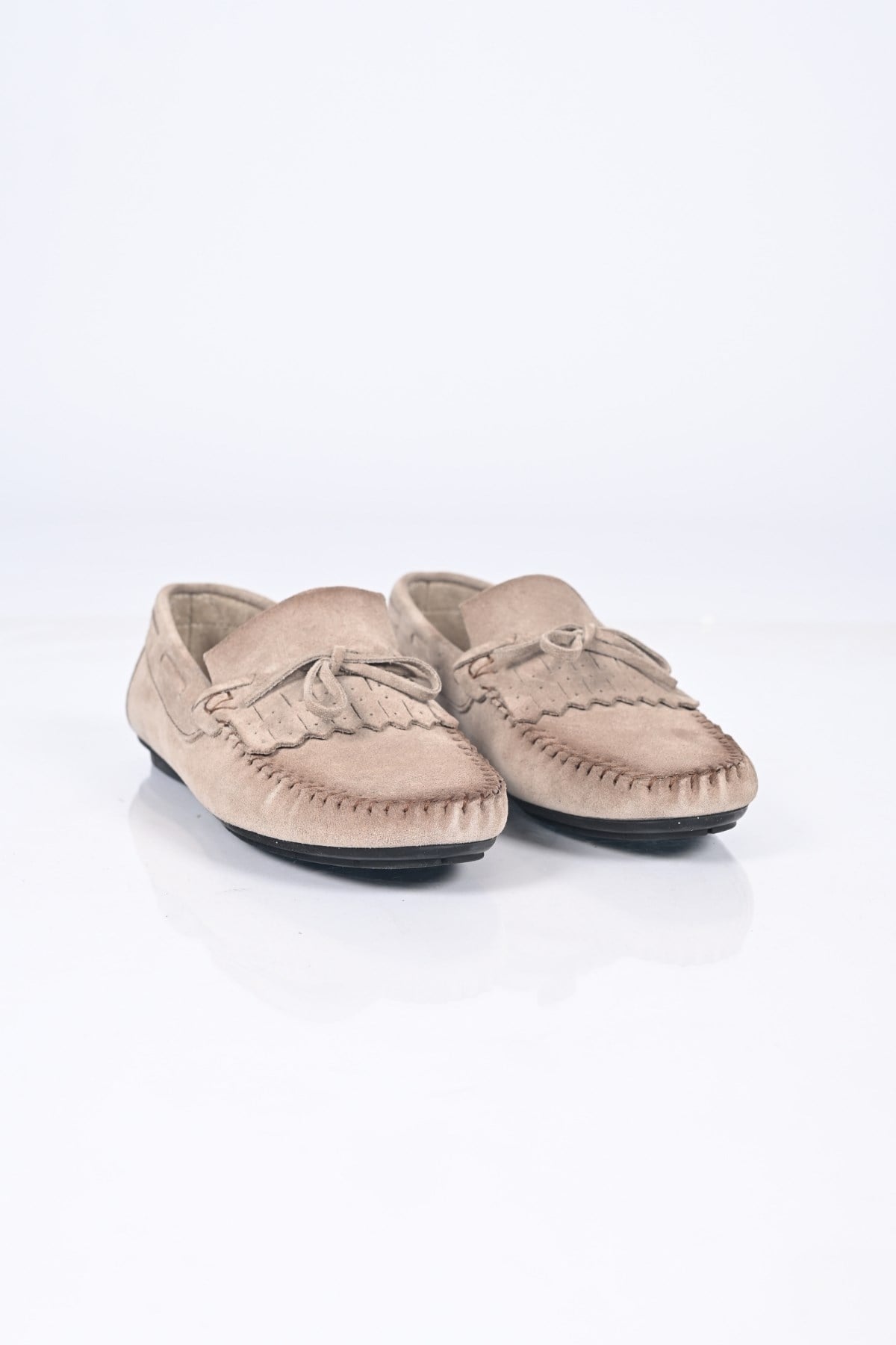 Bestello Bağcıksız Fiyonklu Poliüretan Taban Hakiki Deri Loafer 028-2065 Erkek Ayakkabı028-2065_VIZON SUET_39Loafer