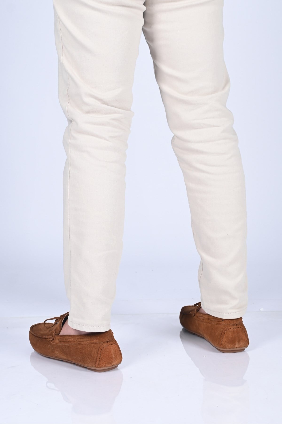 Bestello Bağcıksız Fiyonklu Poliüretan Taban Hakiki Deri Loafer 028-1041 Erkek Ayakkabı028-1041_TABA SUET_40Loafer