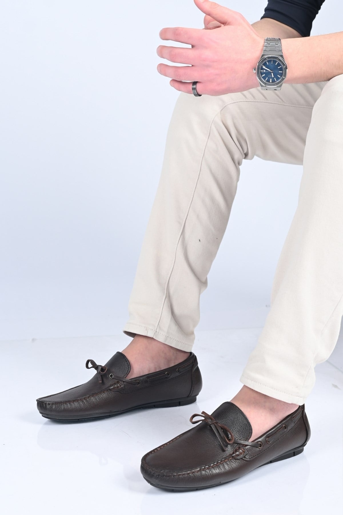 Bestello Bağcıksız Fiyonklu Poliüretan Taban Hakiki Deri Loafer 028-2088-26Y Erkek Ayakkabı028-2088-26Y_KAHVE FLOT_39Loafer