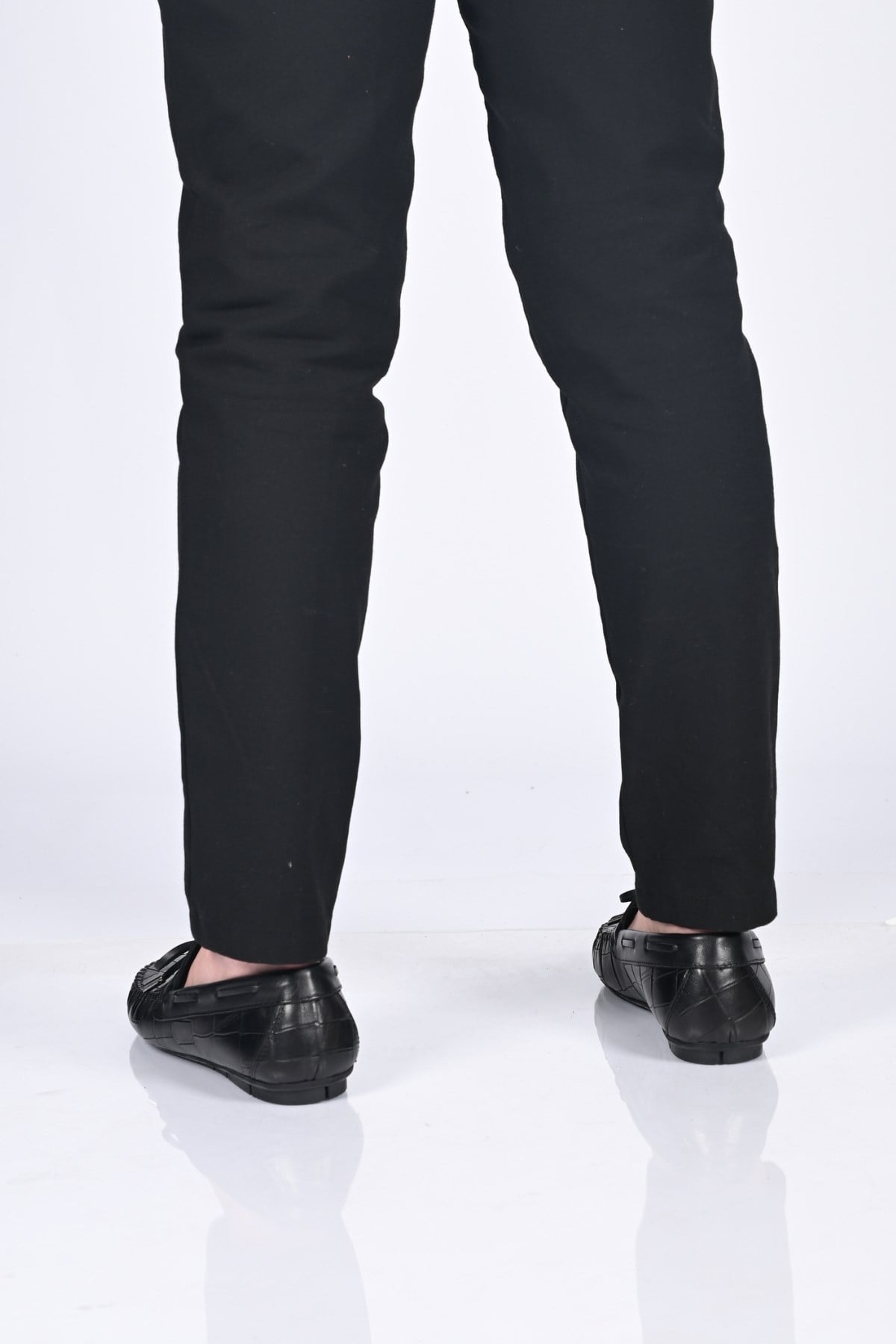 Bestello Bağcıksız Fiyonklu Poliüretan Taban Hakiki Deri Loafer 028-2068-26Y Erkek Ayakkabı028-2068-26Y_SIYAH KROK_39Loafer