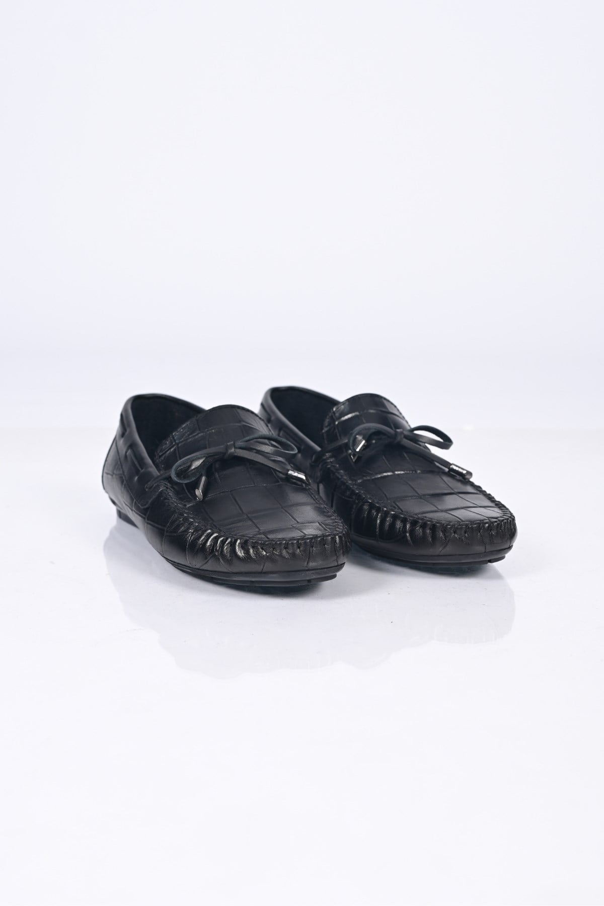 Bestello Bağcıksız Fiyonklu Poliüretan Taban Hakiki Deri Loafer 028-2068-26Y Erkek Ayakkabı028-2068-26Y_SIYAH KROK_39Loafer