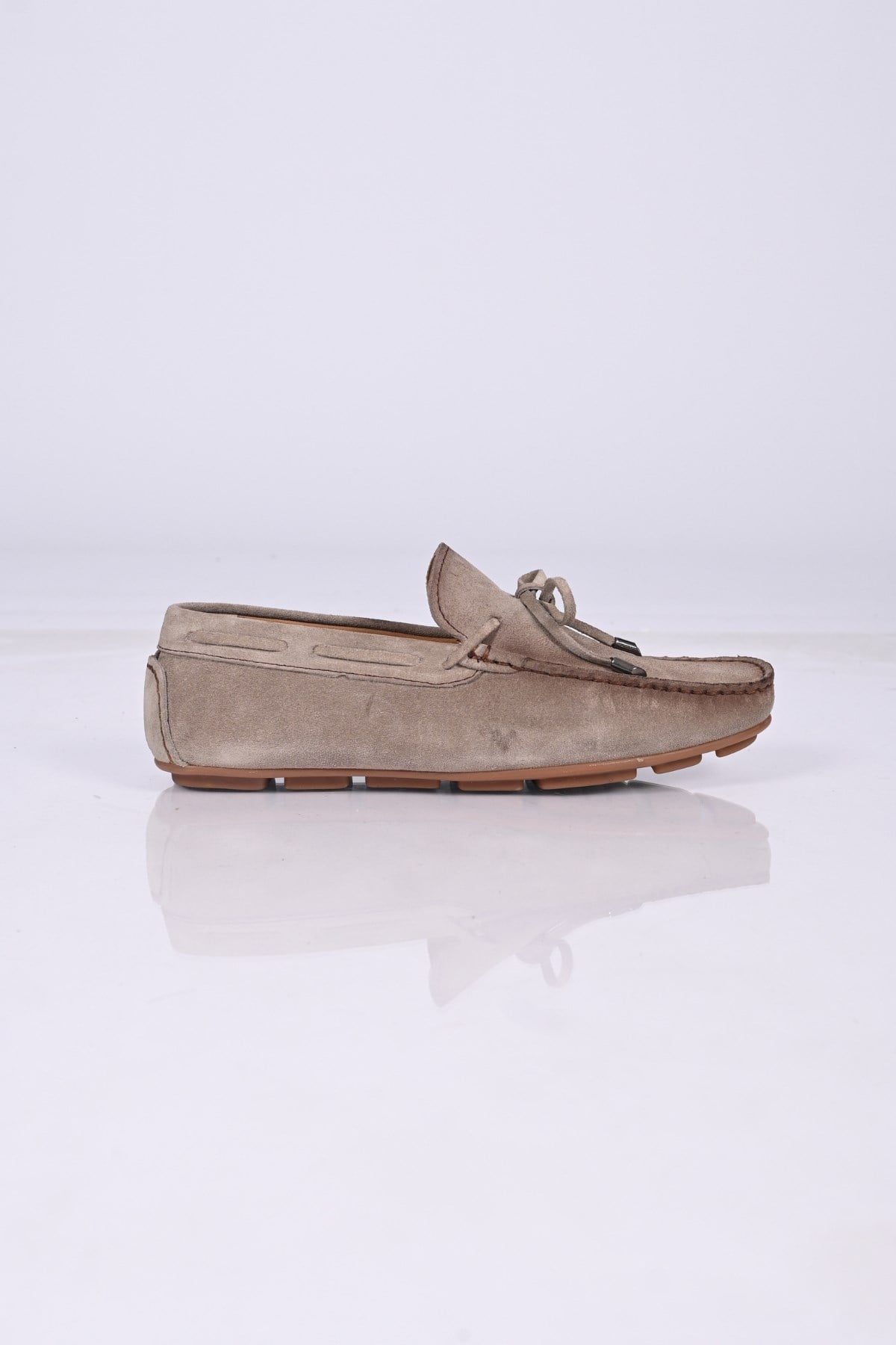 Bestello Bağcıksız Fiyonklu Poliüretan Taban Hakiki Deri Loafer 028-1041 Erkek Ayakkabı028-1041_VIZON SUET_40Loafer