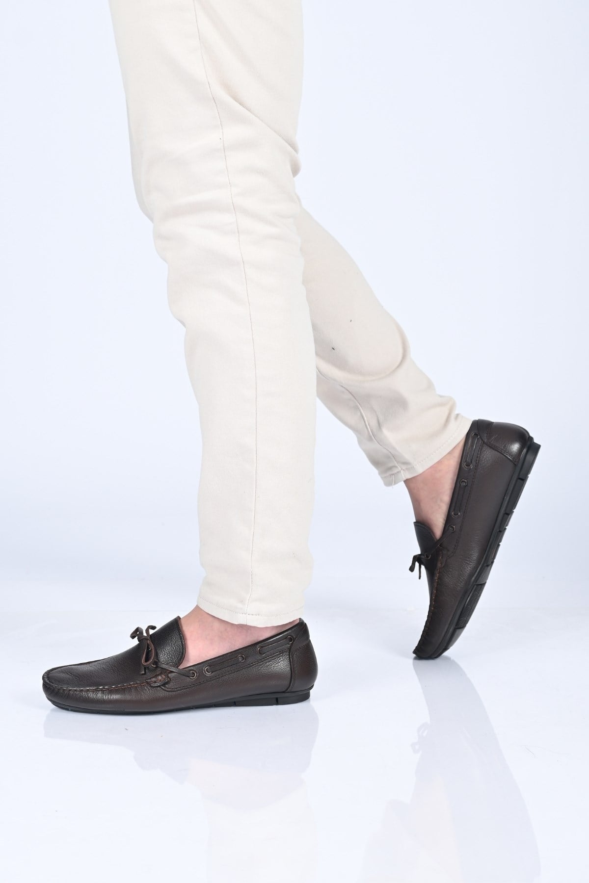 Bestello Bağcıksız Fiyonklu Poliüretan Taban Hakiki Deri Loafer 028-2088-26Y Erkek Ayakkabı028-2088-26Y_KAHVE FLOT_39Loafer