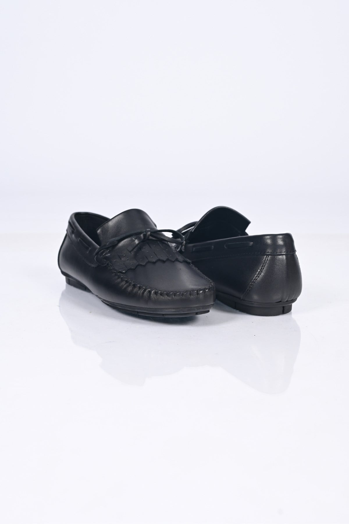 Bestello Bağcıksız Fiyonklu Poliüretan Taban Hakiki Deri Loafer 028-2060-26Y Erkek Ayakkabı028-2060-26Y_SIYAH_39Loafer