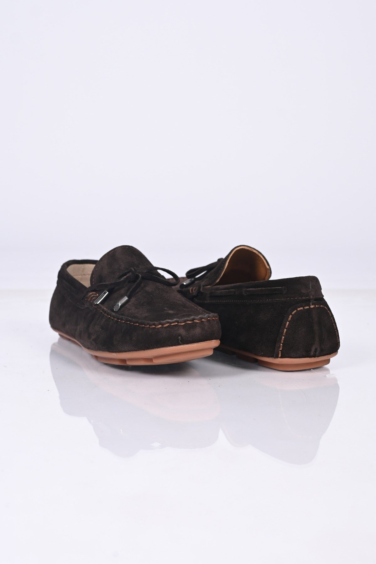 Bestello Bağcıksız Fiyonklu Poliüretan Taban Hakiki Deri Loafer 028-1041 Erkek Ayakkabı028-1041_KAHVE SUET_40Loafer
