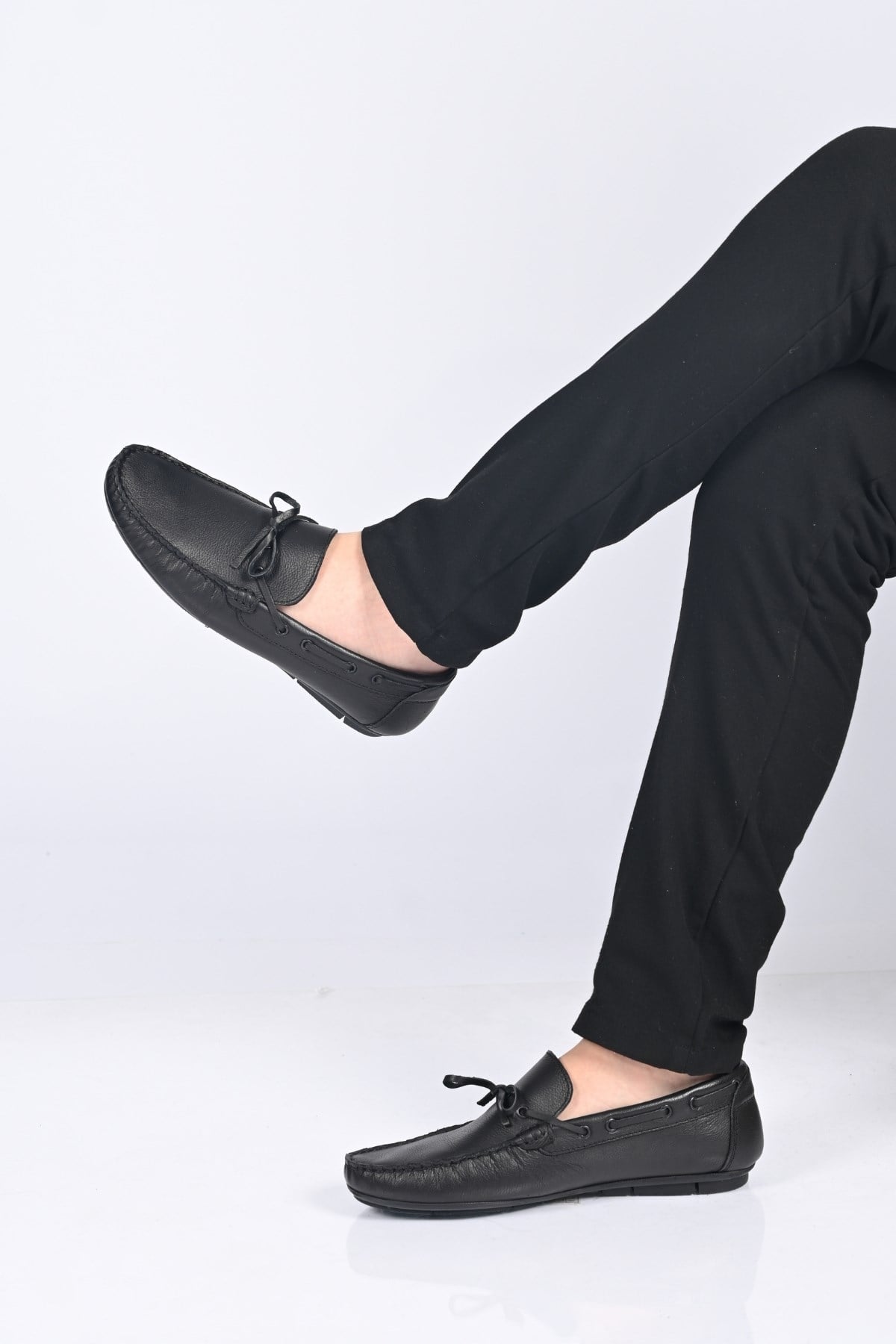 Bestello Bağcıksız Fiyonklu Poliüretan Taban Hakiki Deri Loafer 028-2088-26Y Erkek Ayakkabı028-2088-26Y_SIYAH FLOT_39Loafer