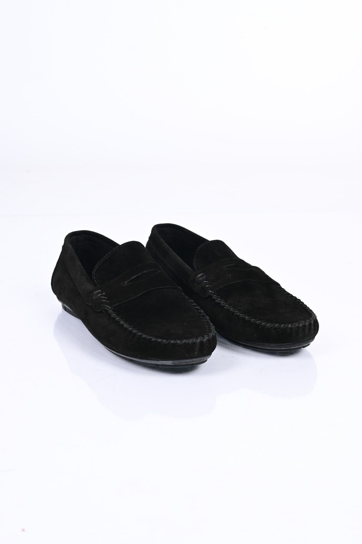 Bestello Bağcıksız Hakiki Deri Loafer 028-2020 Erkek Ayakkabı028-2020_SIYAH SUET_39Loafers
