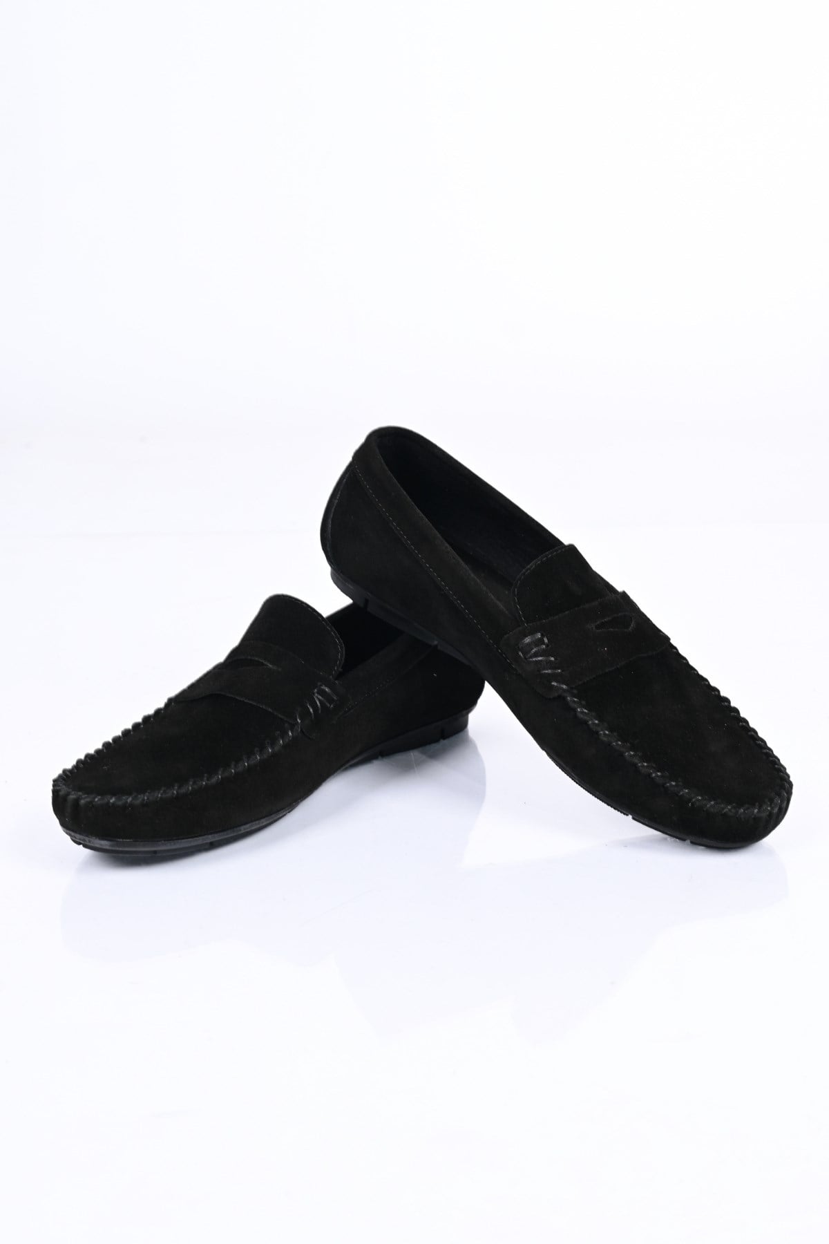 Bestello Bağcıksız Hakiki Deri Loafer 028-2020 Erkek Ayakkabı028-2020_SIYAH SUET_39Loafers