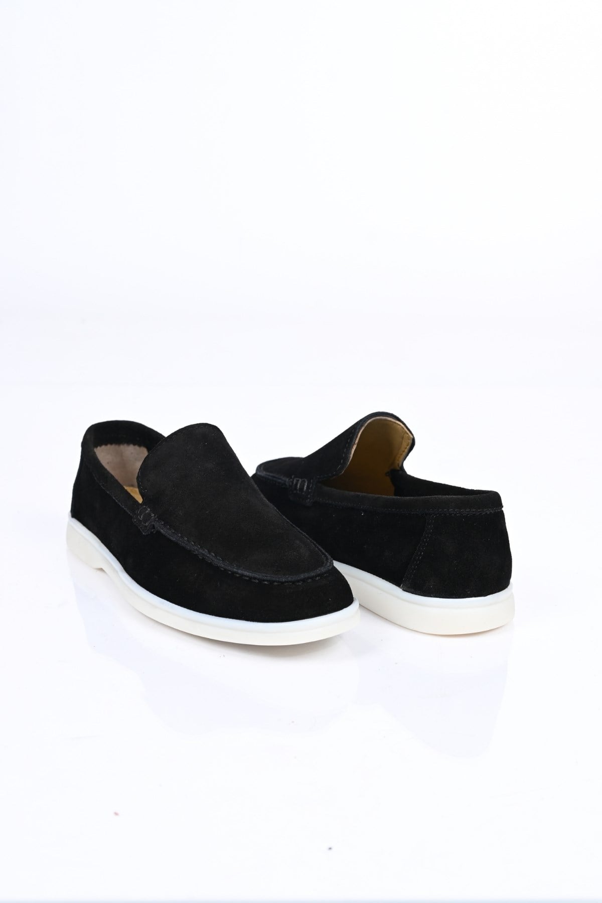 Bestello Bağcıksız Kauçuk Taban Hakiki Deri Loafer 028-2000 Erkek Ayakkabı028-2000_SIYAH SUET_39Loafers